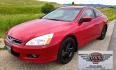 2006 Red /Tan Honda Accord EX V-6 Coupe w/ Nav/ XM Radio (1HGCM81736A) with an 3.0L V6 SOHC 24V engine, 6-Speed Manual Overdrive transmission, located at 450 N Russell, Missoula, MT, 59801, (406) 543-6600, 46.874496, -114.017433 - Another Unicorn! One Owner 06 Accord Coupe with a 6 Speed Manual Transmission. 3.0L V6 Engine. Navigation. AM FM 6 Disc Changer. Air. Cruise. Tilt. Sunroof. Power Windows and Locks. Power Drivers Seat. Heated Seats. Front Wheel Drive. All this and still under 100K Miles! Front seats wear showing wea - Photo#4