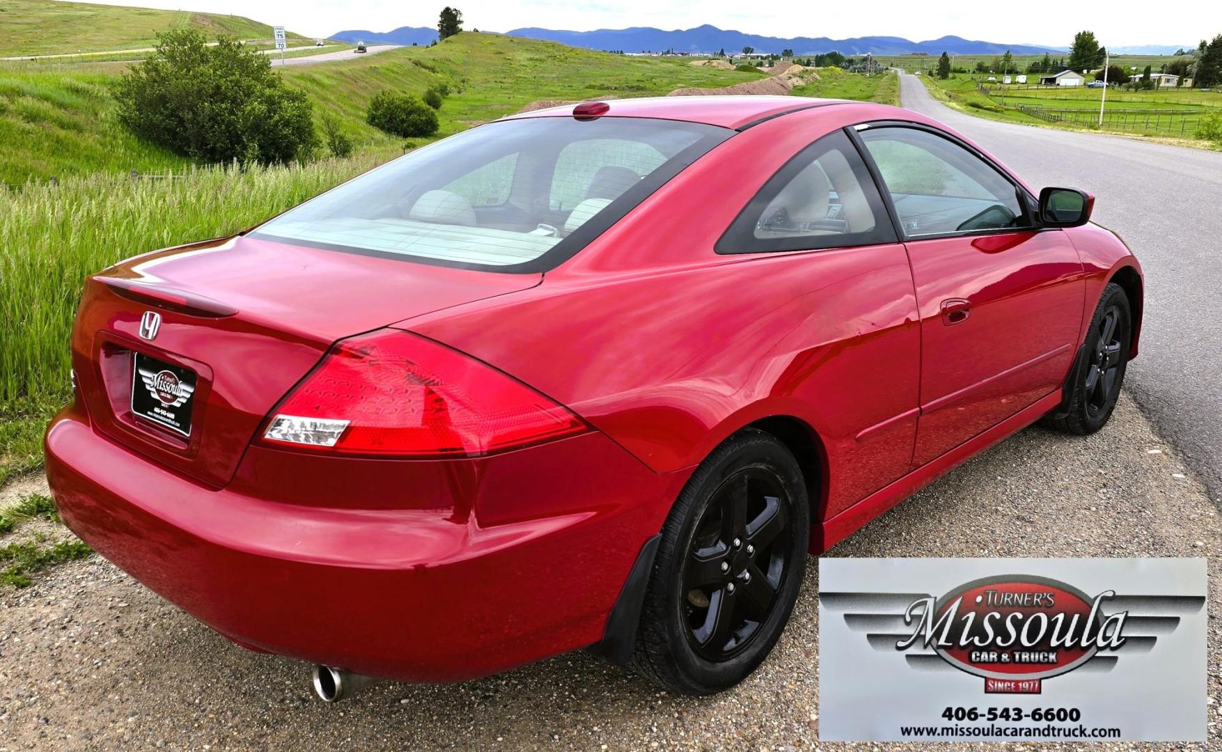 2006 Red /Tan Honda Accord EX V-6 Coupe w/ Nav/ XM Radio (1HGCM81736A) with an 3.0L V6 SOHC 24V engine, 6-Speed Manual Overdrive transmission, located at 450 N Russell, Missoula, MT, 59801, (406) 543-6600, 46.874496, -114.017433 - Another Unicorn! One Owner 06 Accord Coupe with a 6 Speed Manual Transmission. 3.0L V6 Engine. Navigation. AM FM 6 Disc Changer. Air. Cruise. Tilt. Sunroof. Power Windows and Locks. Power Drivers Seat. Heated Seats. Front Wheel Drive. All this and still under 100K Miles! Front seats wear showing wea - Photo#9
