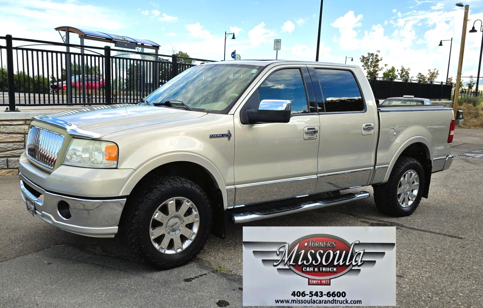 2006 Tan /Gray Lincoln Mark LT 4WD (5LTPW18596F) with an 5.4L V8 SOHC 24V engine, 4A OD transmission, located at 450 N Russell, Missoula, MT, 59801, (406) 543-6600, 46.874496, -114.017433 - Smooth Driving Lincoln 4WD Pickup. 5.4L V8 Engine. Power Seats. Heated Front Seats. Air. Cruise. Tilt. Power Windows and Locks. Excellent Goodrich Tires. Running Boards. Aftermarket Rear View Camera. Clean Title and Carfax. Does have an Airbag light on. Because of the age, our lenders do NOT off- Photo#7
