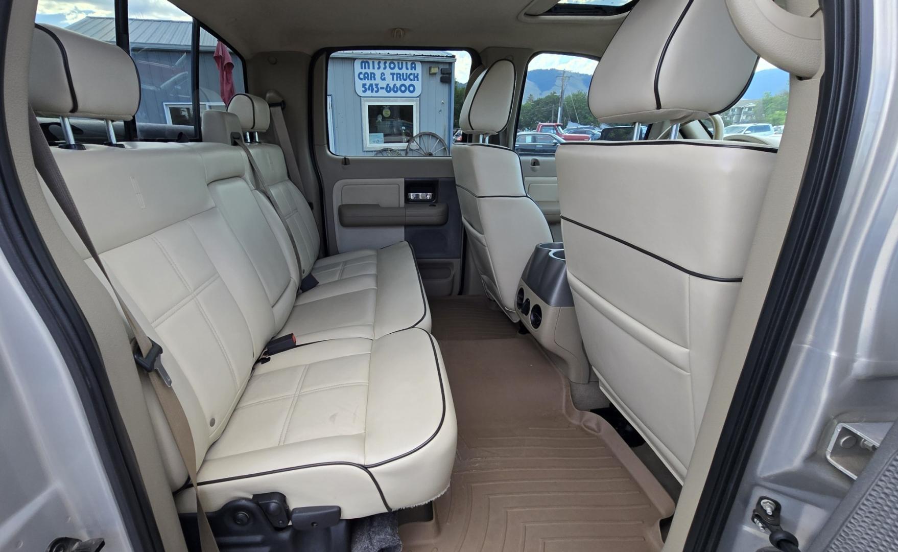 2006 Tan /Gray Lincoln Mark LT 4WD (5LTPW18596F) with an 5.4L V8 SOHC 24V engine, 4A OD transmission, located at 450 N Russell, Missoula, MT, 59801, (406) 543-6600, 46.874496, -114.017433 - Smooth Driving Lincoln 4WD Pickup. 5.4L V8 Engine. Power Seats. Heated Front Seats. Air. Cruise. Tilt. Power Windows and Locks. Excellent Goodrich Tires. Running Boards. Aftermarket Rear View Camera. Clean Title and Carfax. Does have an Airbag light on. Because of the age, our lenders do NOT off- Photo#12