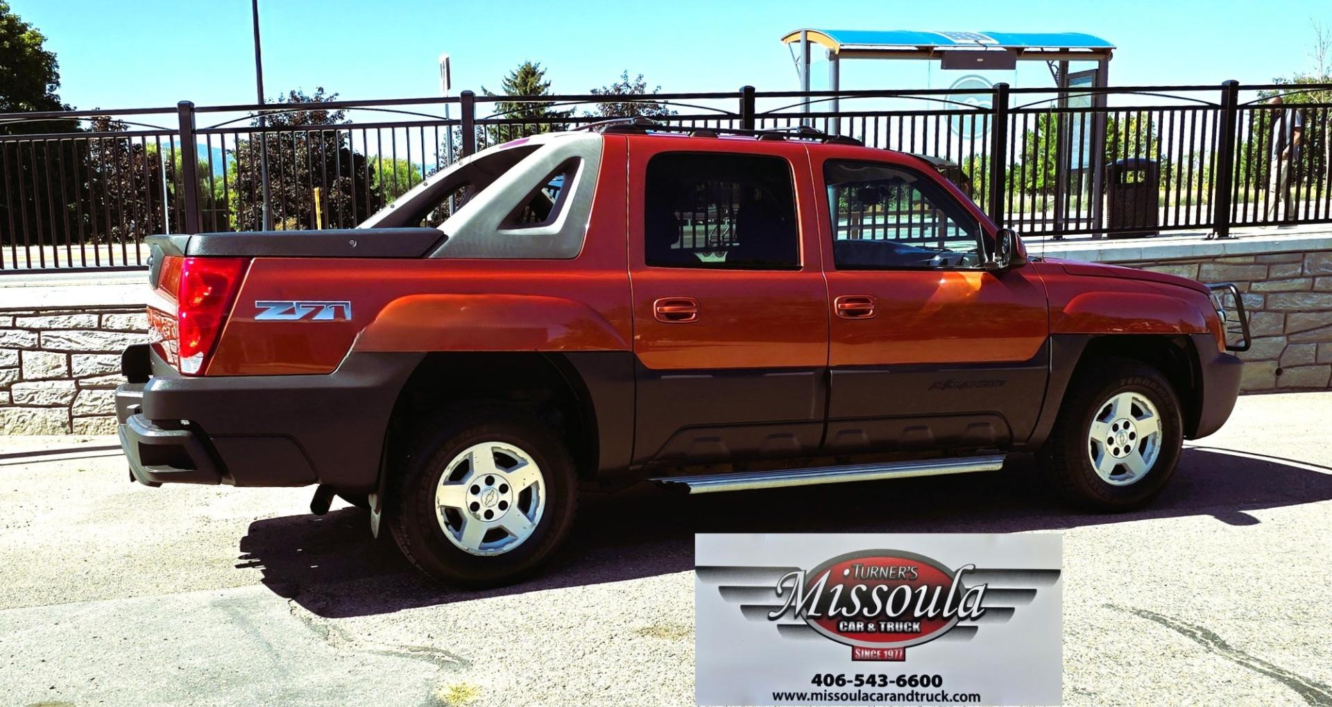 2003 Copper /Gray Chevrolet Avalanche (3GNEK13TX3G) with an 5.3L V8 MPI OHV engine, Automatic transmission, located at 450 N Russell, Missoula, MT, 59801, (406) 543-6600, 46.874496, -114.017433 - Very Desirable One Owner Chevy Avalanche with Auto Select 4WD along with 2WD, Four Low, Four High. Reliable 5.3L V8 Engine. Power Drives Seat. Plush Cloth Interior. Air Conditioning. Cruise Control. Tilt. AM FM CD Player. Running Boards.- Photo#2