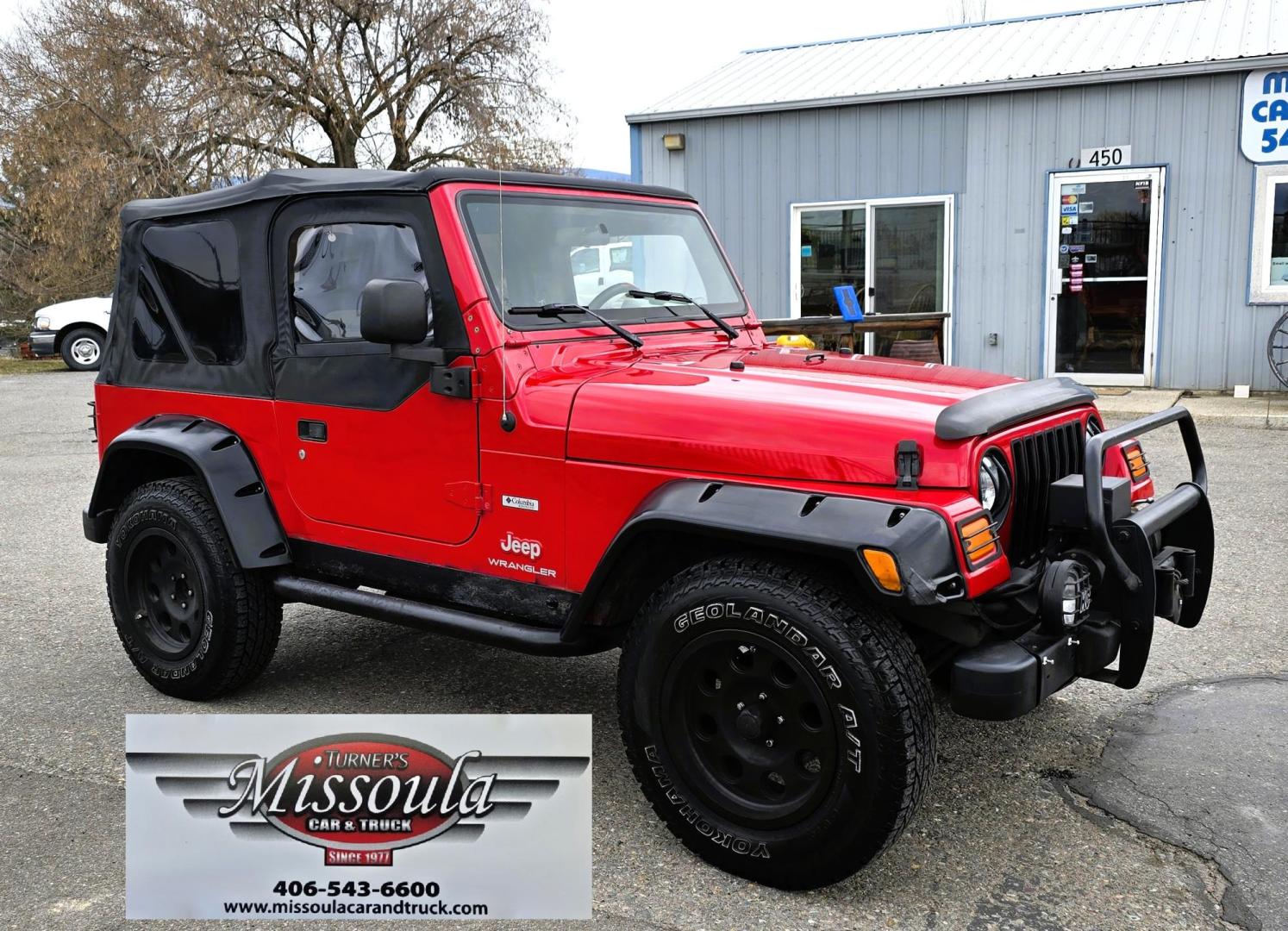 2004 Red Jeep Wrangler Columbia Edition (1J4FA39S54P) with an 4.0L L6 OHV 12V engine, Automatic transmission, located at 450 N Russell, Missoula, MT, 59801, (406) 543-6600, 46.874496, -114.017433 - Excellent Condition Jeep Wrangler X in a Rare Columbia Edition. Comes with the near Bullet Proof 4.0L Straight 6 Engine. Automatic Transmission that was replaced about 10K miles ago. Air Conditioning. Cloth Top. Has a winch on the front but no remote cable to run it. Does not have a back seat. AM FM - Photo#6