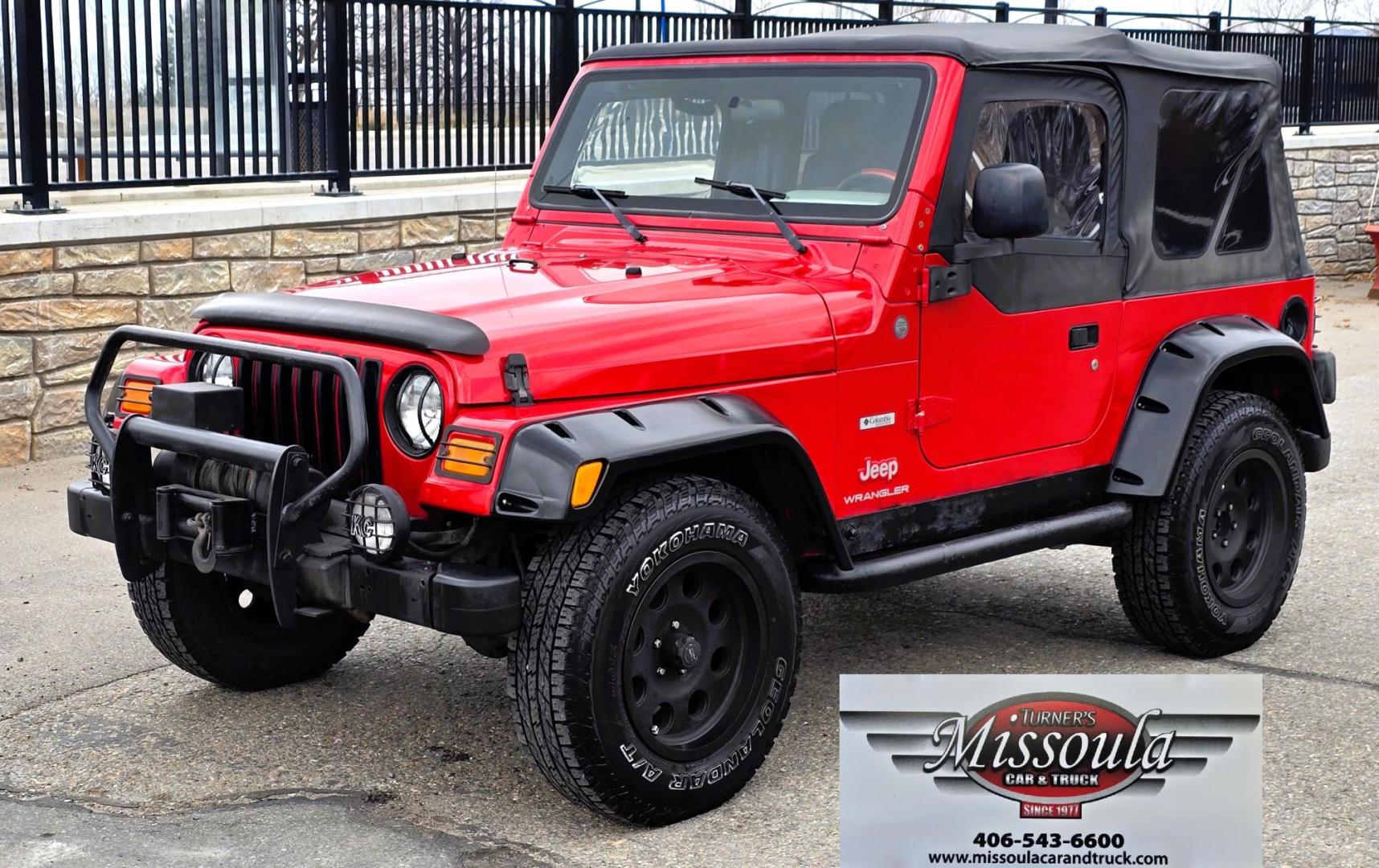 2004 Red Jeep Wrangler Columbia Edition (1J4FA39S54P) with an 4.0L L6 OHV 12V engine, Automatic transmission, located at 450 N Russell, Missoula, MT, 59801, (406) 543-6600, 46.874496, -114.017433 - Excellent Condition Jeep Wrangler X in a Rare Columbia Edition. Comes with the near Bullet Proof 4.0L Straight 6 Engine. Automatic Transmission that was replaced about 10K miles ago. Air Conditioning. Cloth Top. Has a winch on the front but no remote cable to run it. Does not have a back seat. AM FM - Photo#7