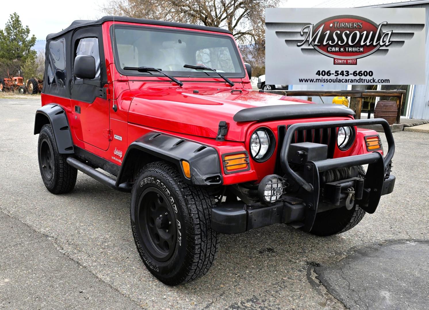 2004 Red Jeep Wrangler Columbia Edition (1J4FA39S54P) with an 4.0L L6 OHV 12V engine, Automatic transmission, located at 450 N Russell, Missoula, MT, 59801, (406) 543-6600, 46.874496, -114.017433 - Excellent Condition Jeep Wrangler X in a Rare Columbia Edition. Comes with the near Bullet Proof 4.0L Straight 6 Engine. Automatic Transmission that was replaced about 10K miles ago. Air Conditioning. Cloth Top. Has a winch on the front but no remote cable to run it. Does not have a back seat. AM FM - Photo#8
