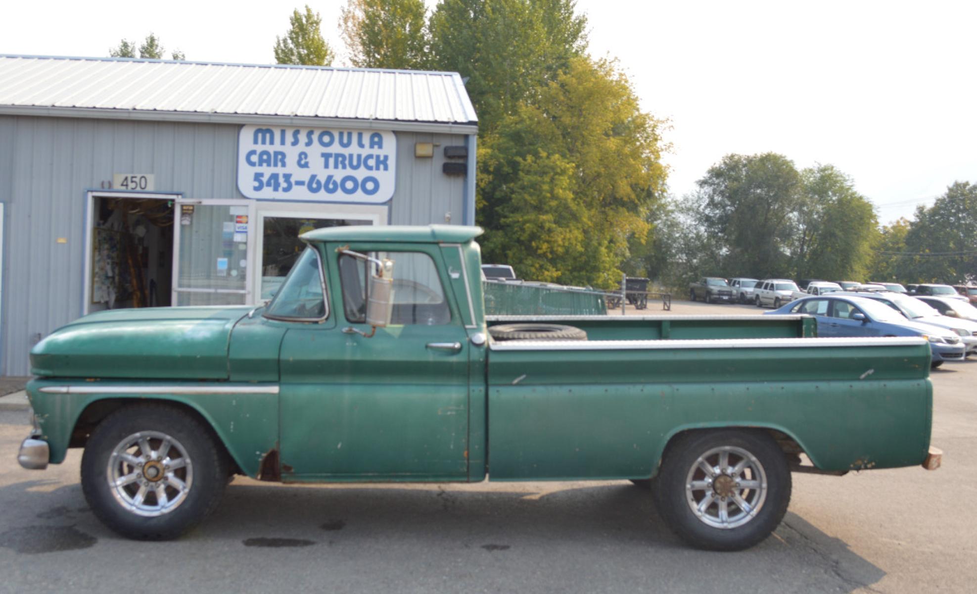 1963 Green GMC 2500 Custom (1502PG6468B) with an 305 V6 engine, Automatic transmission, located at 450 N Russell, Missoula, MT, 59801, (406) 543-6600, 46.874496, -114.017433 - Really Cool Old Pickup. V6 Engine. Automatic Transmission. Runs! Great Project Truck or drive it the way it is for a bit of nostalgia. - Photo #0