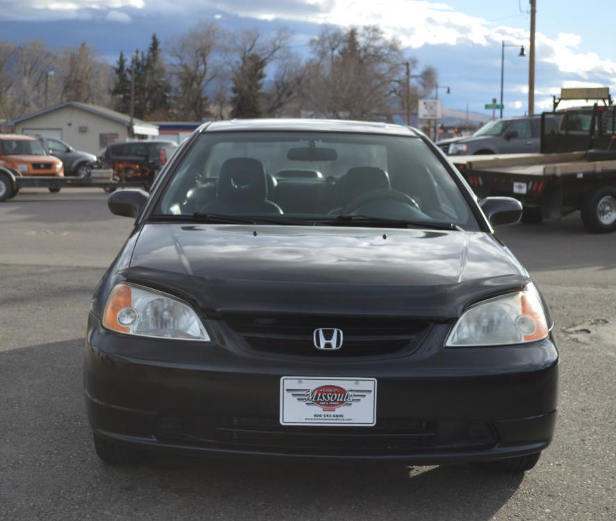 2002 Black Honda Civic EX coupe (1HGEM21952L) with an 1.7L L4 SOHC 16V engine, 5-Speed Manual Overdrive transmission, located at 450 N Russell, Missoula, MT, 59801, (406) 543-6600, 46.874496, -114.017433 - Photo #2