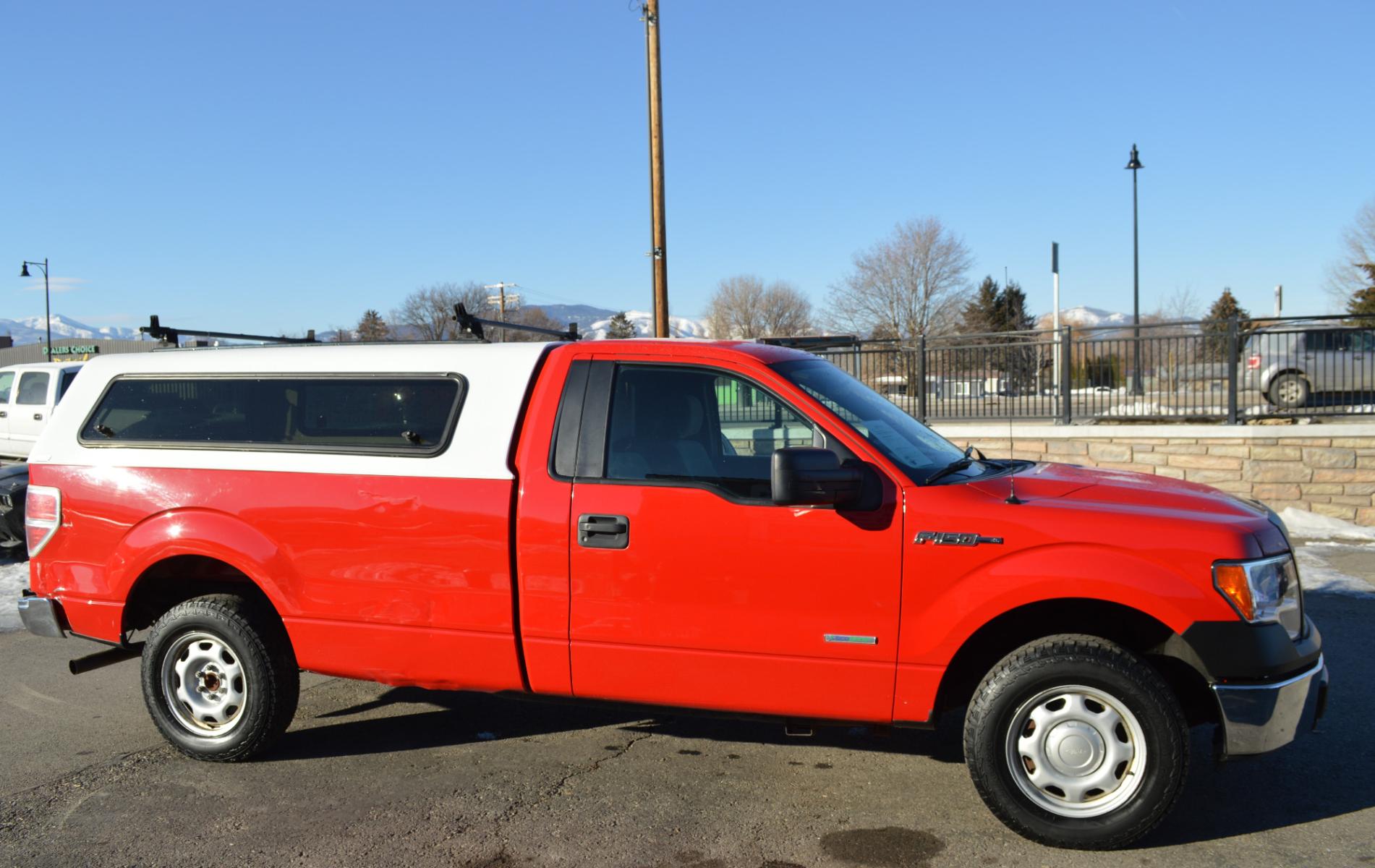 2014 Red Ford F-150 STX 6.5-ft. Bed 2WD (1FTNF1CT7EK) with an 3.5L V6 TURBO engine, 6-Speed Automatic transmission, located at 450 N Russell, Missoula, MT, 59801, (406) 543-6600, 46.874496, -114.017433 - Great Running Two Wheel Drive Truck. Automatic Transmission. Air, Cruise, Tilt. CD Player. Nice Topper. - Photo #4