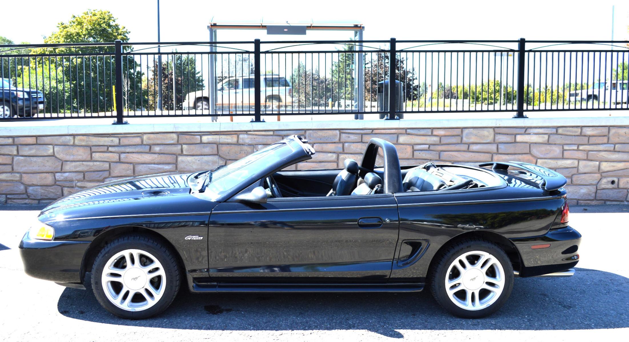 1998 Black Ford Mustang GT Convertible (1FAFP45X0WF) with an 4.6L V8 SOHC 16V engine, Automatic transmission, located at 450 N Russell, Missoula, MT, 59801, (406) 543-6600, 46.874496, -114.017433 - Photo #0