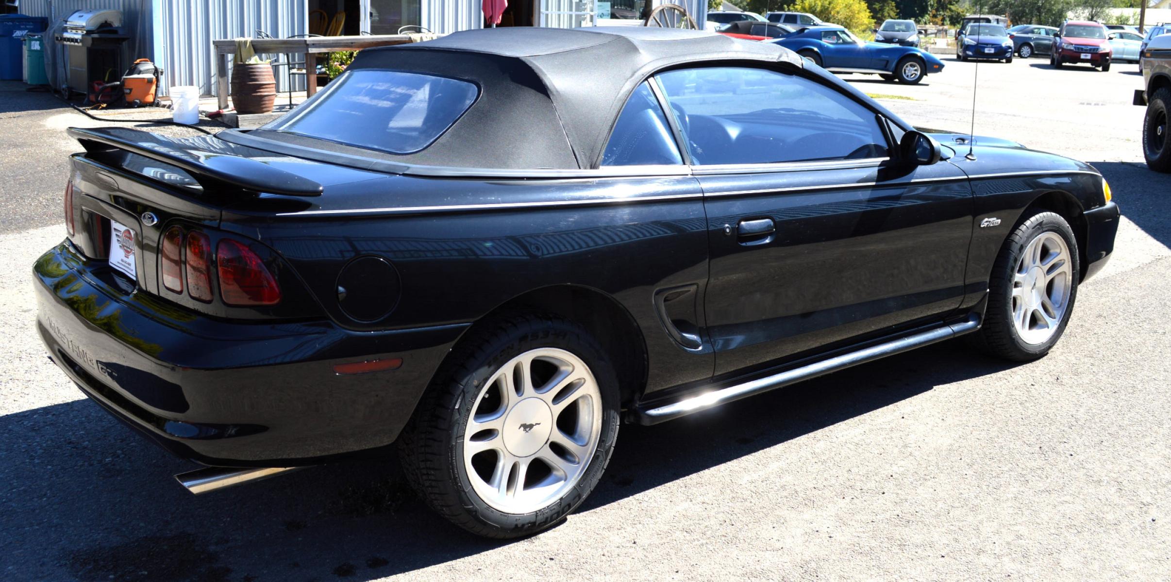 1998 Black Ford Mustang GT Convertible (1FAFP45X0WF) with an 4.6L V8 SOHC 16V engine, Automatic transmission, located at 450 N Russell, Missoula, MT, 59801, (406) 543-6600, 46.874496, -114.017433 - Brand New Convertible Top goes up and down great. Automatic Transmission. Air. Cruise. Tilt. This vehicle is more then 20 years old and is not eligible for lending through our finance companies. - Photo #7