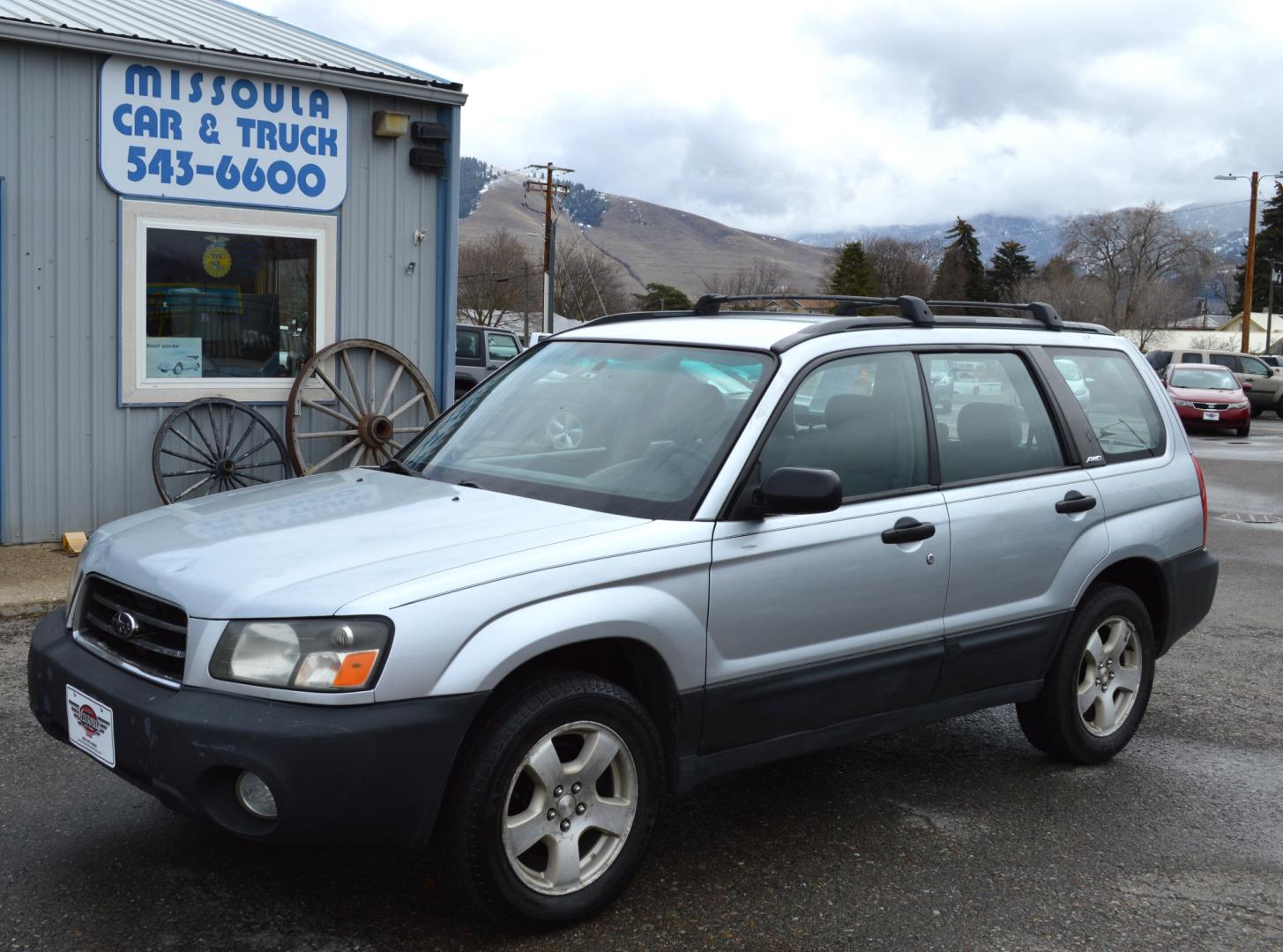 2003 Silver Subaru Forester 2.5 X (JF1SG63693G) with an 2.5L H4 DOHC 16V engine, 5-Speed Manual transmission, located at 450 N Russell, Missoula, MT, 59801, (406) 543-6600, 46.874496, -114.017433 - Great Running Suby. New Timing Belt, Water Pump, Head Gasket. New Clutch. Air Conditioning. Power Windows and Locks. This vehicle is 20 years old and is not eligible for lending through our finance companies. - Photo#2