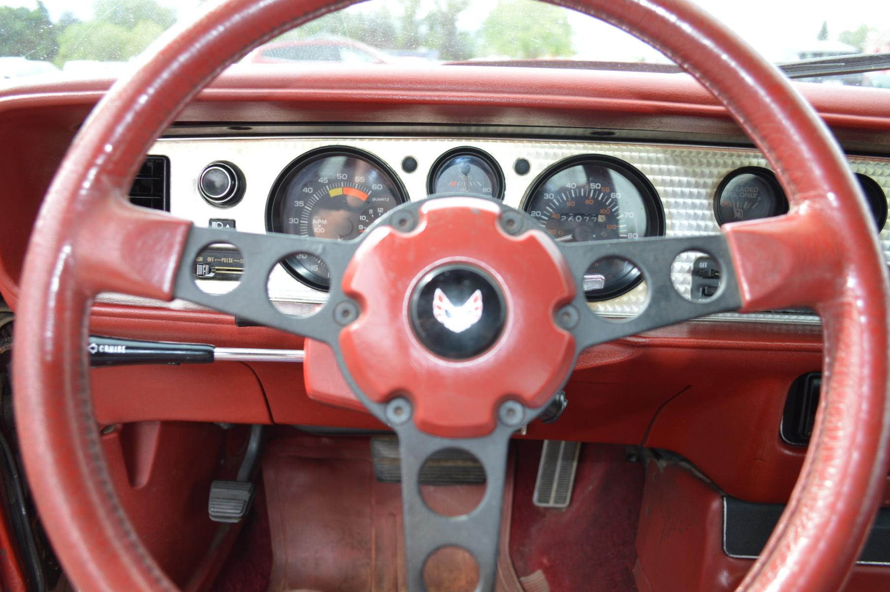 1980 Red Pontiac Trans Am (2W87TAL1477) with an 4.9 Liter Turbo V8 engine, Automatic transmission, located at 450 N Russell, Missoula, MT, 59801, (406) 543-6600, 46.874496, -114.017433 - Classic Trans Am with the Original 4.9L Turbo Engine. Interior Looks Great. Runs Amazing. This vehicle is more then 20 years old and is not eligible for lending through our finance companies. - Photo #12