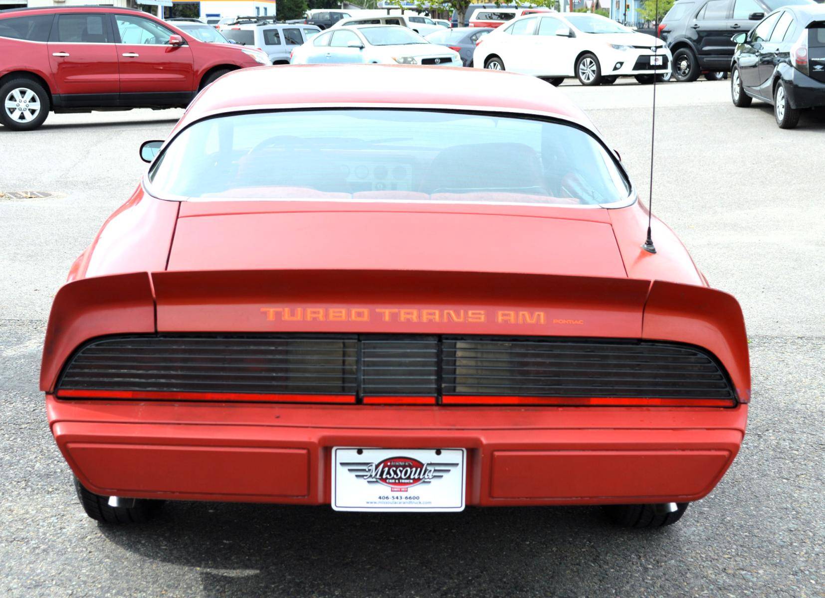 1980 Red Pontiac Trans Am (2W87TAL1477) with an 4.9 Liter Turbo V8 engine, Automatic transmission, located at 450 N Russell, Missoula, MT, 59801, (406) 543-6600, 46.874496, -114.017433 - Classic Trans Am with the Original 4.9L Turbo Engine. Interior Looks Great. Runs Amazing. This vehicle is more then 20 years old and is not eligible for lending through our finance companies. - Photo #4