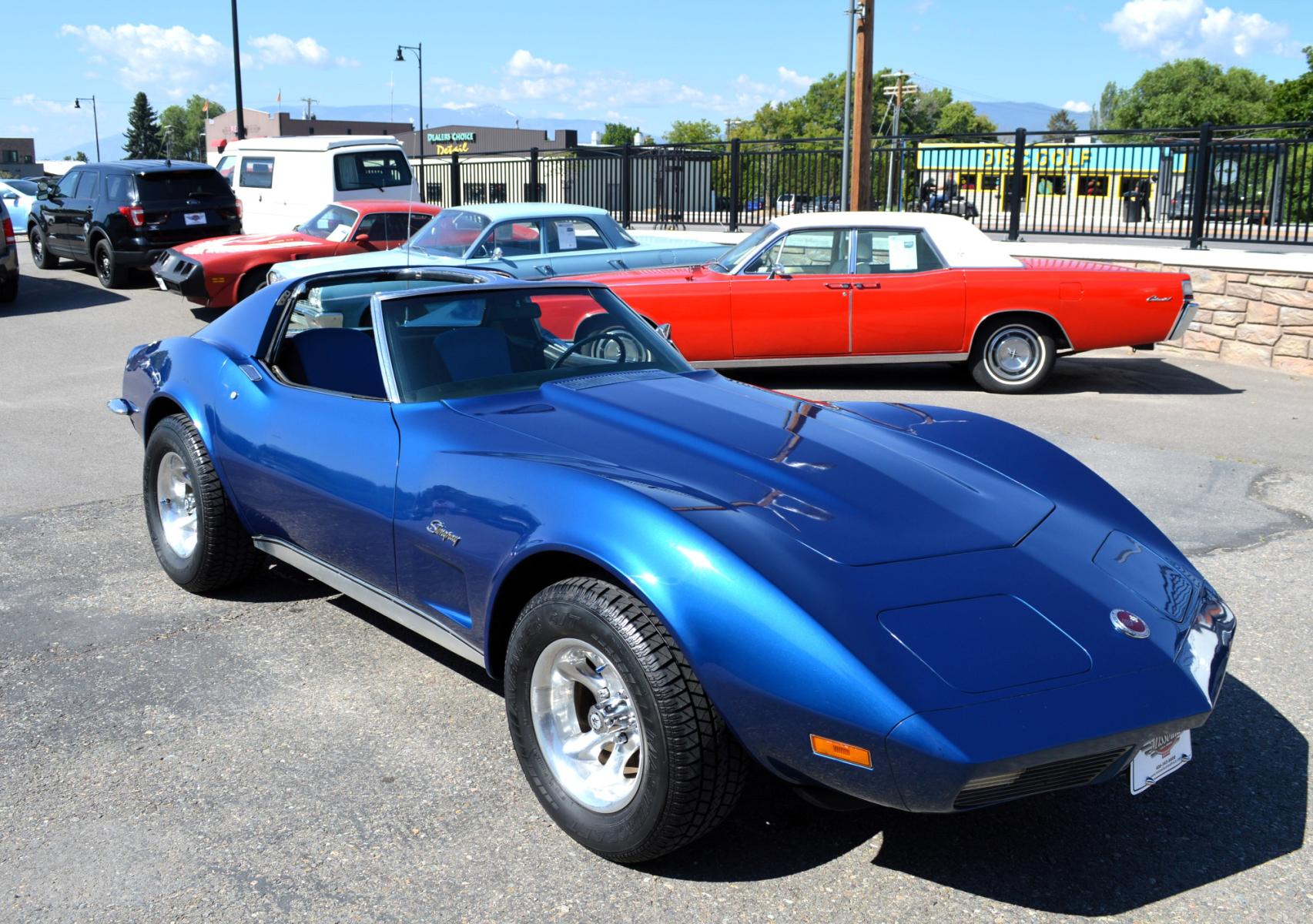 1973 Blue /Black Chevrolet Corvette Stingray (1Z37J3S4290) with an 350 engine, 4-Speed Manual transmission, located at 450 N Russell, Missoula, MT, 59801, (406) 543-6600, 46.874496, -114.017433 - Classy Looking Vette. Beautiful Blue. 4 Speed Manual Transmission. 350 Engine This vehicle is more then 20 years old and is not eligible for lending through our finance companies. - Photo #0