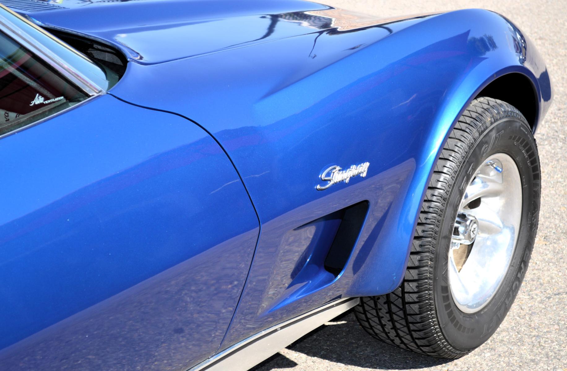 1973 Blue /Black Chevrolet Corvette Stingray (1Z37J3S4290) with an 350 engine, 4-Speed Manual transmission, located at 450 N Russell, Missoula, MT, 59801, (406) 543-6600, 46.874496, -114.017433 - Classy Looking Vette. Beautiful Blue. 4 Speed Manual Transmission. 350 Engine This vehicle is more then 20 years old and is not eligible for lending through our finance companies. - Photo #10