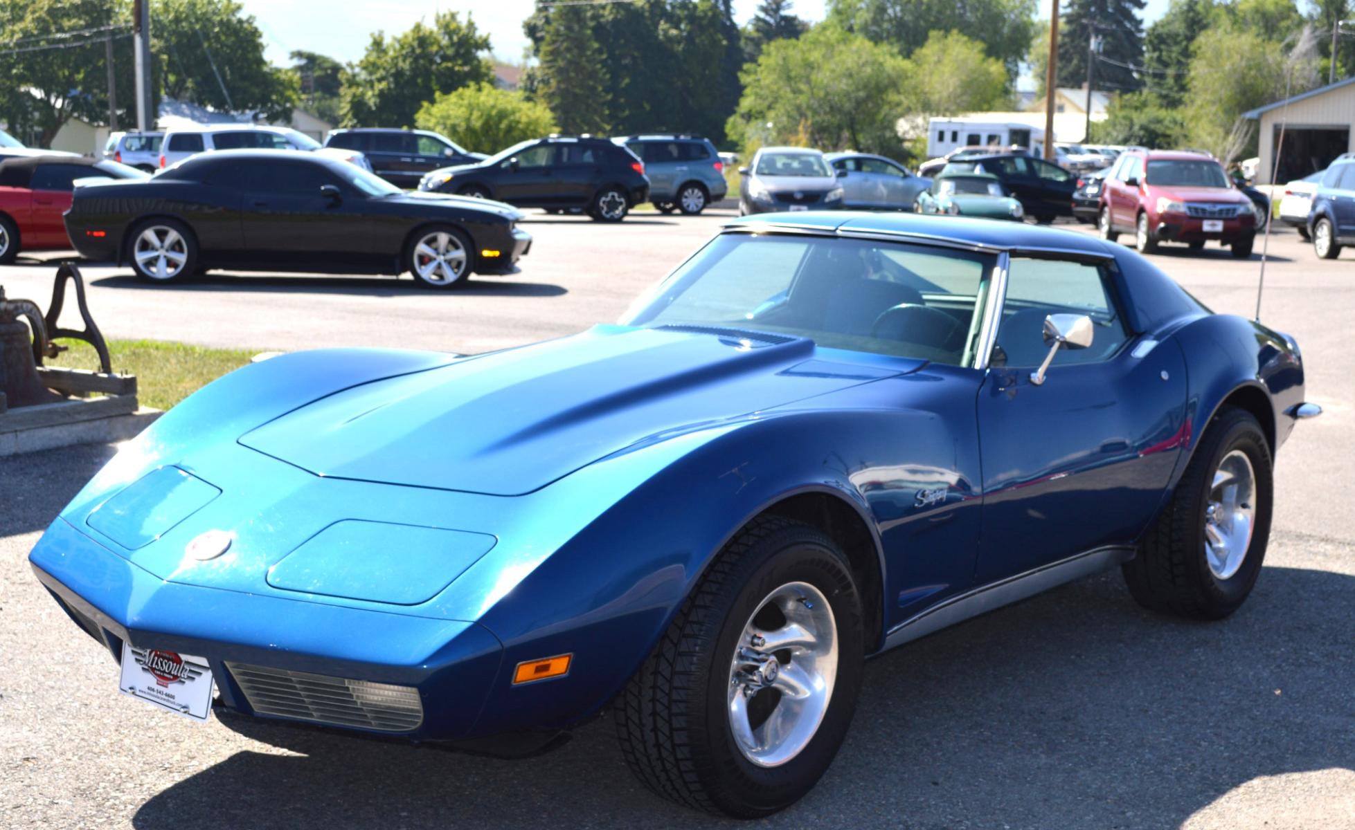 1973 Blue /Black Chevrolet Corvette Stingray (1Z37J3S4290) with an 350 engine, 4-Speed Manual transmission, located at 450 N Russell, Missoula, MT, 59801, (406) 543-6600, 46.874496, -114.017433 - Photo #5