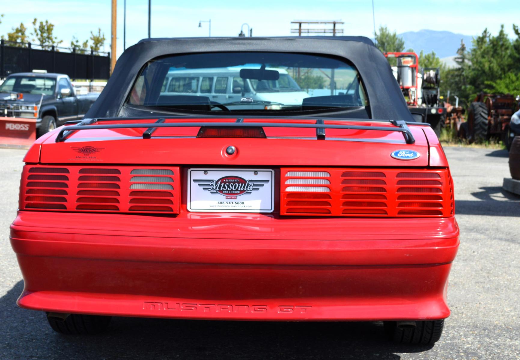 1991 Red /Black Ford Mustang GT convertible (1FACP45E3MF) with an 5.0L V8 OHV 16V engine, Automatic transmission, located at 450 N Russell, Missoula, MT, 59801, (406) 543-6600, 46.874496, -114.017433 - Nice little Convertible. Under 75K Original Miles. Power Windows. Air Conditioning. Lumbar Support. Cruise Control. AM/FM Cassette. This vehicle is more then 20 years old and is not eligible for lending through our finance companies. - Photo #9