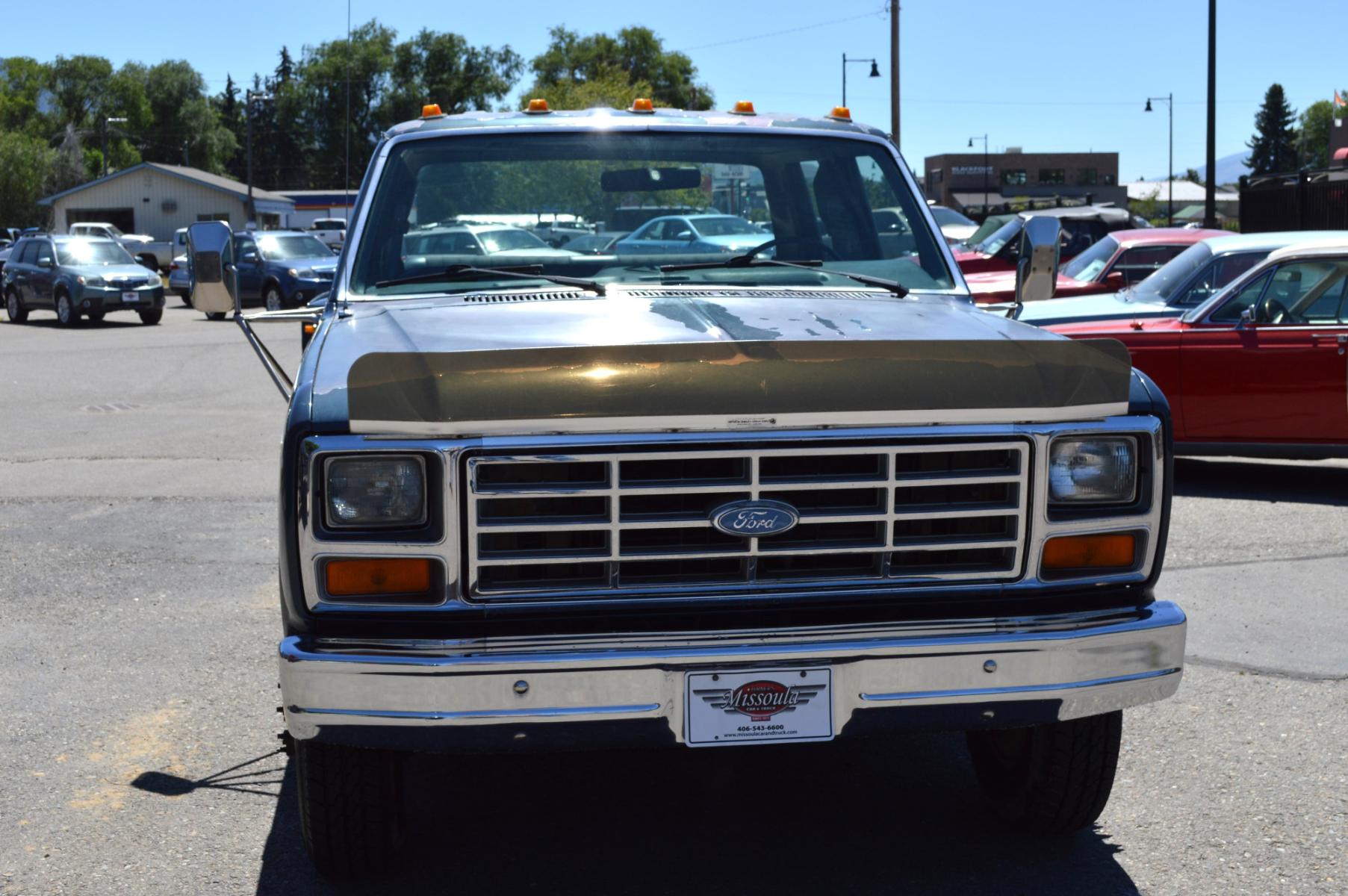1986 Blue /Blue Ford F-350 Base (2FTJW35LXGC) with an 7.5L V8 OHV 16V engine, Automatic transmission, located at 450 N Russell, Missoula, MT, 59801, (406) 543-6600, 46.874496, -114.017433 - 1 Ton Dually Long Box CrewCab. Rear Wheel Drive. 7.5 Liter V8. Automatic Transmission. 43K Original Miles. Interior is close to Perfect. Clear Coat is pealing some. This vehicle is more then 20 years old and is not eligible for lending through our finance companies. - Photo #4