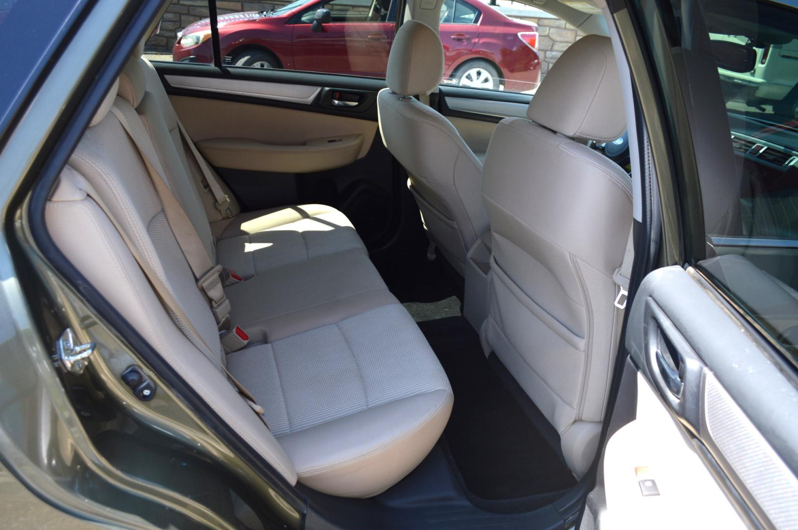 2015 Green /White Subaru Outback 2.5i Premium (4S4BSAFC5F3) with an 2.5L H4 DOHC 16V engine, 6-Speed Automatic transmission, located at 450 N Russell, Missoula, MT, 59801, (406) 543-6600, 46.874496, -114.017433 - Beautiful Green Outback. All Wheel Drive.Automatic Transmission. Heated Seats. Air. Cruise. Tilt. AM FM CD Sat. Bluetooth. Backup Camera. - Photo#9