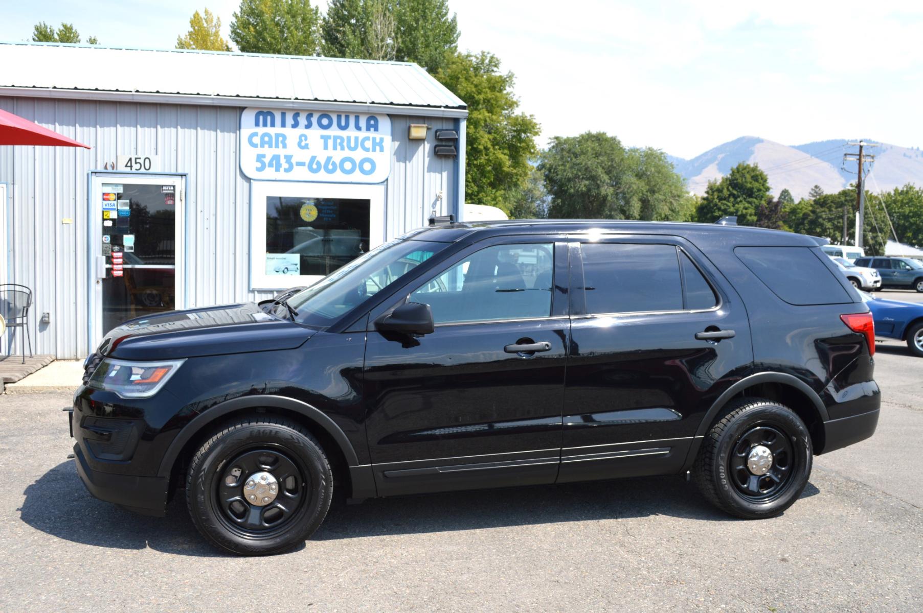2016 Black Ford Explorer Police 4WD (1FM5K8AR7GG) with an 3.7L V6 DOHC 24V engine, 6-Speed Automatic transmission, located at 450 N Russell, Missoula, MT, 59801, (406) 543-6600, 46.874496, -114.017433 - AWD Former Law Enforcement SUV. Tons of Power. Automatic. Air. Cruise. Tilt. Power Windows. Power Drivers Seat. AM FM CD. Bluetooth - Photo #1