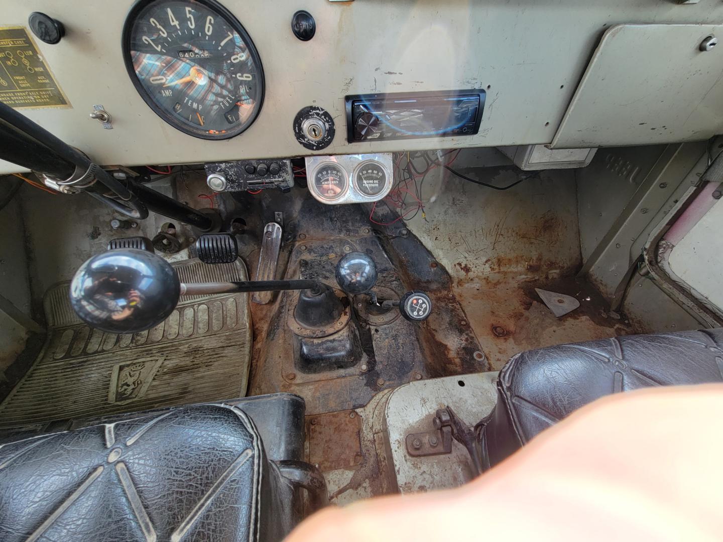 1965 Red American Motors Jeep (8305189188) with an 4 cylinder engine, 3 Speed Manual transmission, located at 450 N Russell, Missoula, MT, 59801, (406) 543-6600, 46.874496, -114.017433 - Photo#18