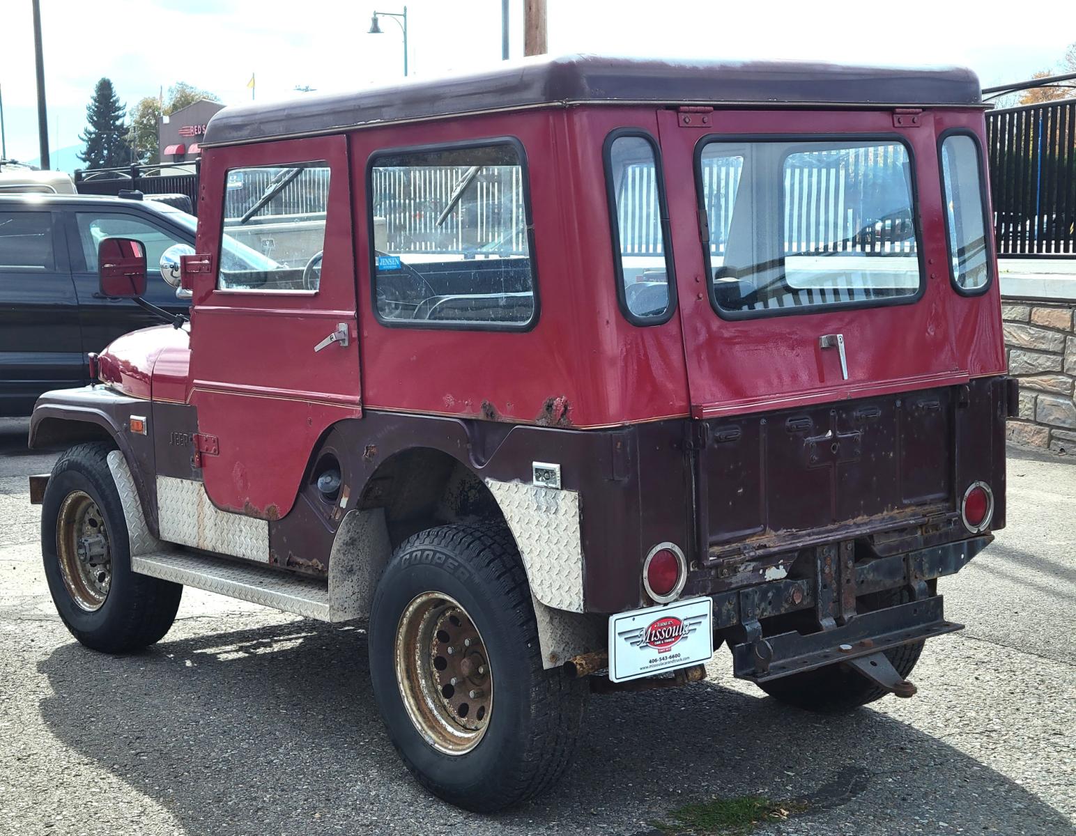1965 Red American Motors Jeep (8305189188) with an 4 cylinder engine, 3 Speed Manual transmission, located at 450 N Russell, Missoula, MT, 59801, (406) 543-6600, 46.874496, -114.017433 - Photo #2