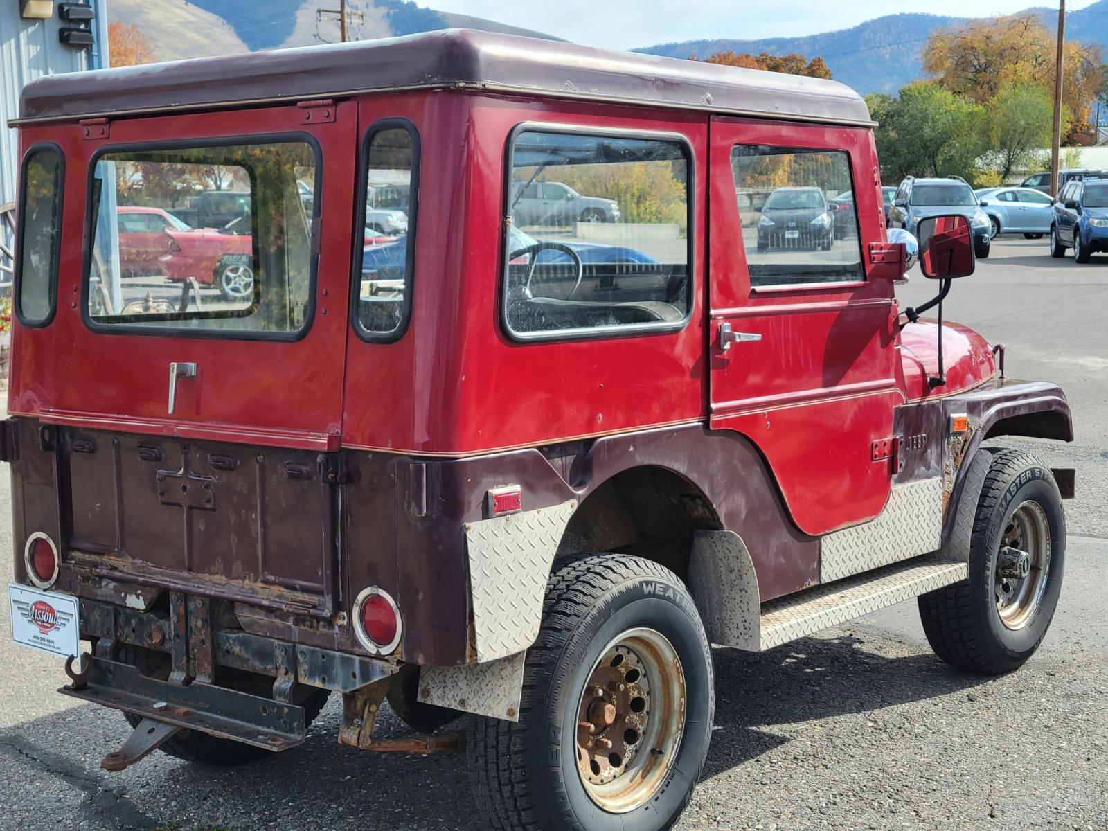 1965 Red American Motors Jeep (8305189188) with an 4 cylinder engine, 3 Speed Manual transmission, located at 450 N Russell, Missoula, MT, 59801, (406) 543-6600, 46.874496, -114.017433 - Photo #4