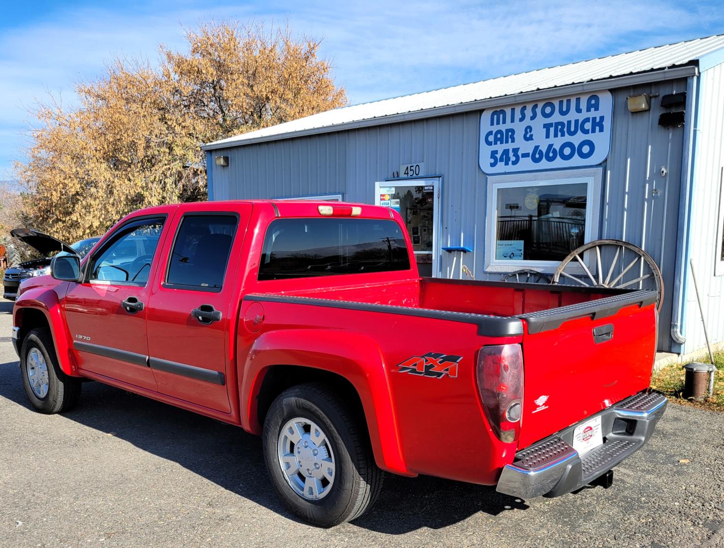 2007 Red /Black Isuzu Truck i-370 Crew Cab LS 4WD (1GGDT13E678) with an 3.7L L5 DOHC 20V engine, 4-Speed Automatic transmission, located at 450 N Russell, Missoula, MT, 59801, (406) 543-6600, 46.874496, -114.017433 - Photo#1