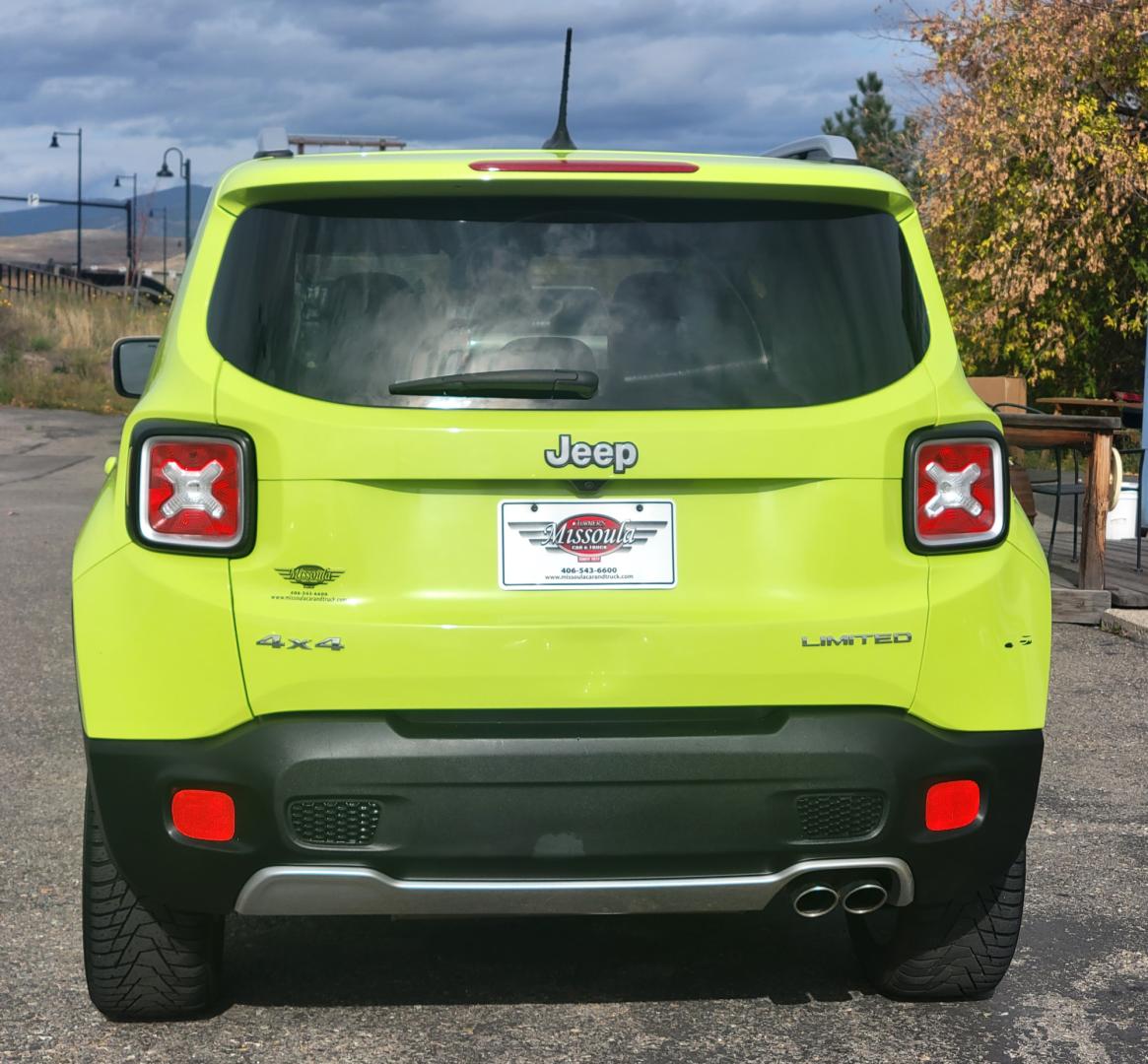 2017 Hyper Green /Black Jeep Renegade Limited 4WD (ZACCJBDB9HP) with an 2.4L L4 DOHC 16V engine, 9A transmission, located at 450 N Russell, Missoula, MT, 59801, (406) 543-6600, 46.874496, -114.017433 - Photo#6