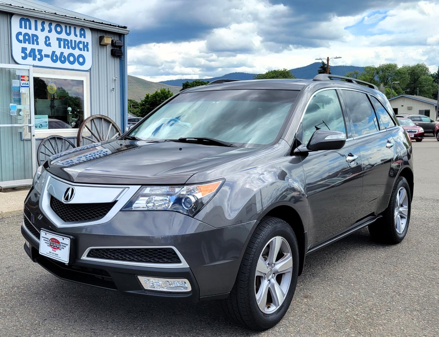 2012 Grey /Black Acura MDX Tech Package (2HNYD2H35CH) with an 3.7L V6 engine, 6 Speed Auto transmission, located at 450 N Russell, Missoula, MT, 59801, (406) 543-6600, 46.874496, -114.017433 - All Wheel Drive Acura MDX. 3.7 V6 Engine. 6 Speed Automatic Transmission. Heated Leather Seats. Power Sunroof. 3rd Row Seating. Bluetooth. Backup Camera. AM FM XM CD P,layer. Navigation. Front and Rear Air Conditioning. Power Windows and Locks. NEW TIRES! - Photo#2