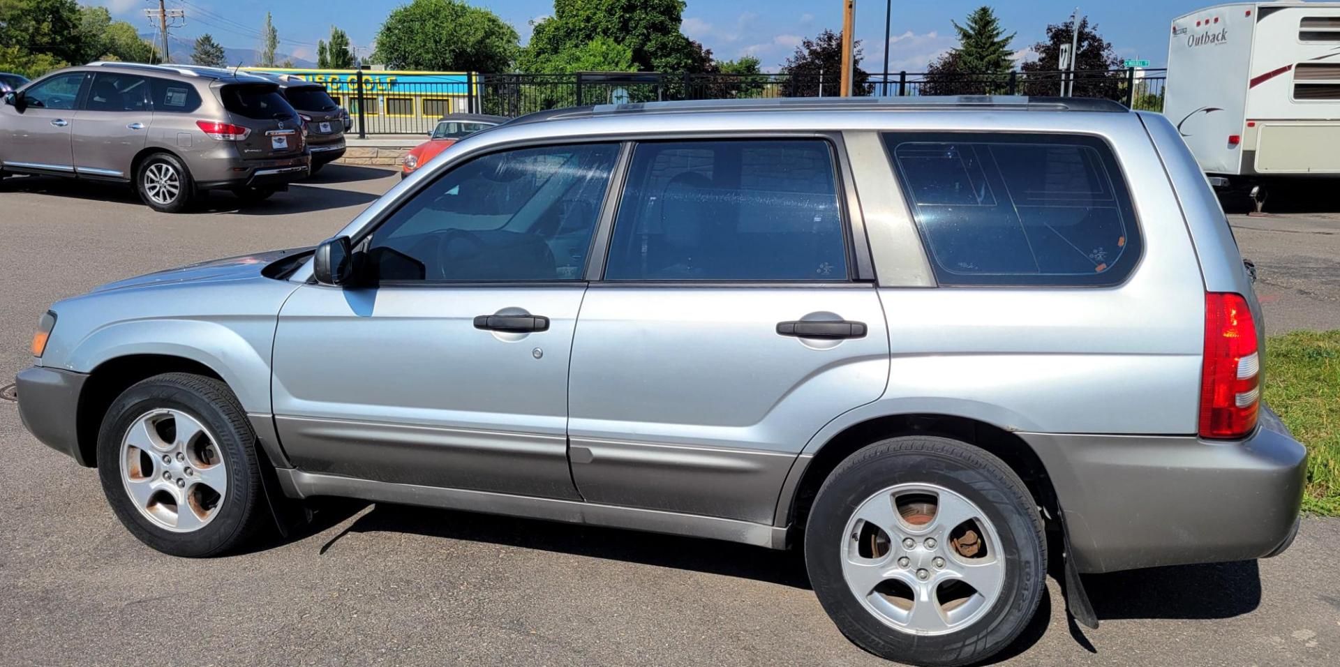 2003 Silver /Gray Subaru Forester 2.5 XS (JF1SG65633H) with an 2.5L H4 SOHC 16V engine, 4-Speed Automatic Overdrive transmission, located at 450 N Russell, Missoula, MT, 59801, (406) 543-6600, 46.874496, -114.017433 - 2.5L I4 Engine. AWD. Automatic Transmission. Air Blows Cold. The engine seems a little tired so we are selling as an around town vehicle or for parts as most of the body is very good and the transmission seems strong. Starts every time. Financing is not available. - Photo#7