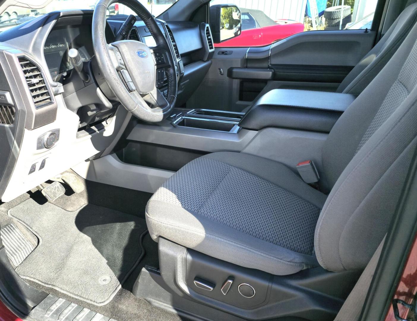 2018 Red /Black Ford F-150 XLT SuperCrew 5.5-ft. Bed 4WD (1FTEW1EP4JF) with an 2.7L V6 DOHC 24V engine, 6A transmission, located at 450 N Russell, Missoula, MT, 59801, (406) 543-6600, 46.874496, -114.017433 - consignor says get it gone !! super sale price 17995 !! Gorgeous Ford 1/2 Ton Pickup. 2.7L Turbo V6 Engine. Automatic Transmission. Power Heated Leather Seats. Bed Liner. Running Boards. Air Cruise. Tilt. Power Rear slide Window. Navigation. Bluetooth Audio and Phone. Backup Camera. Park Assist. - Photo#12