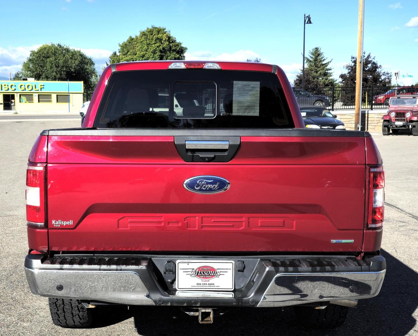 2018 Red /Black Ford F-150 XLT SuperCrew 5.5-ft. Bed 4WD (1FTEW1EP4JF) with an 2.7L V6 DOHC 24V engine, 6A transmission, located at 450 N Russell, Missoula, MT, 59801, (406) 543-6600, 46.874496, -114.017433 - consignor says get it gone !! super sale price 17995 !! Gorgeous Ford 1/2 Ton Pickup. 2.7L Turbo V6 Engine. Automatic Transmission. Power Heated Leather Seats. Bed Liner. Running Boards. Air Cruise. Tilt. Power Rear slide Window. Navigation. Bluetooth Audio and Phone. Backup Camera. Park Assist. - Photo#3