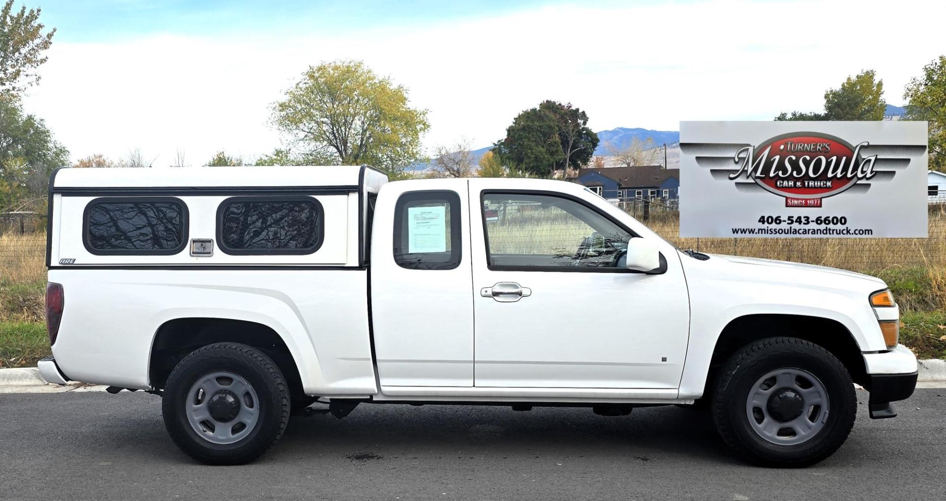 2009 White /Black Chevrolet Colorado Work Truck Ext. Cab 4WD (1GCDT19E998) with an 3.7L L5 DOHC 20V engine, Automatic transmission, located at 450 N Russell, Missoula, MT, 59801, (406) 543-6600, 46.874496, -114.017433 - 1 Owner. Clean Carfax. Former Missoula Animal Control Truck with Nice Topper. 4WD. 3.7L I5 Engine. Automatic Transmission. Air Conditioning. Cruise Control. Power Windows and Locks. Comes with Original Tailgate in case you want to take the topper off. - Photo#5