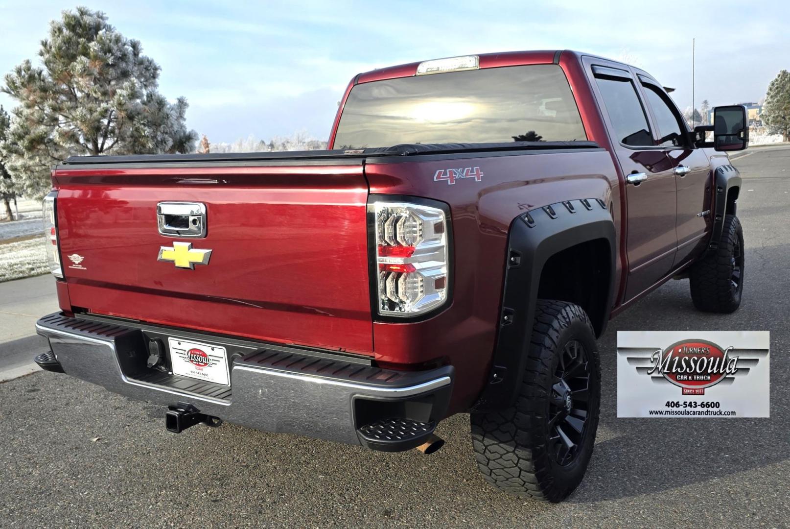 2016 Maroon /Black Chevrolet Silverado 1500 LT Crew Cab 4WD (3GCUKREC2GG) with an 5.3L V8 OHV 16V engine, 6A transmission, located at 450 N Russell, Missoula, MT, 59801, (406) 543-6600, 46.874496, -114.017433 - Great looking 4WD Chevy. 5.3L V8. Automatic. Air. Cruise. Tilt. Bluetooth Audio and Phone. OnStar Navigation. Power Windows and Locks. Remote Started. Heated Seats. Nice custom wheels. - Photo#7