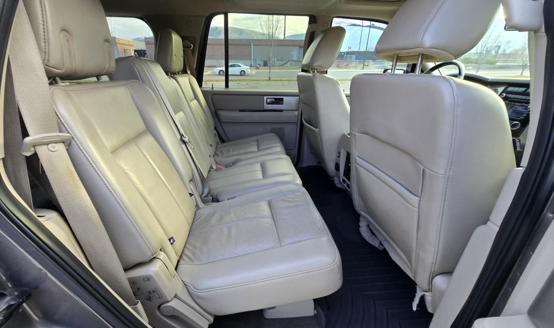2011 Grey /Tan Ford Expedition Limited 4WD (1FMJU2A50BE) with an 5.4L V8 SOHC 16V FFV engine, 6-Speed Automatic transmission, located at 450 N Russell, Missoula, MT, 59801, (406) 543-6600, 46.874496, -114.017433 - Smooth Driving 4WD SUV. 5.4L V8 Engine. 3rd Row seating. Heated and Cooled Front Seats. Heated Middle Seats. Leather. Power Sunroof. Navigation. Running Boards. Michelin Tires. Remote Start. Bluetooth Phone and Audio. Power Liftgate. - Photo#10