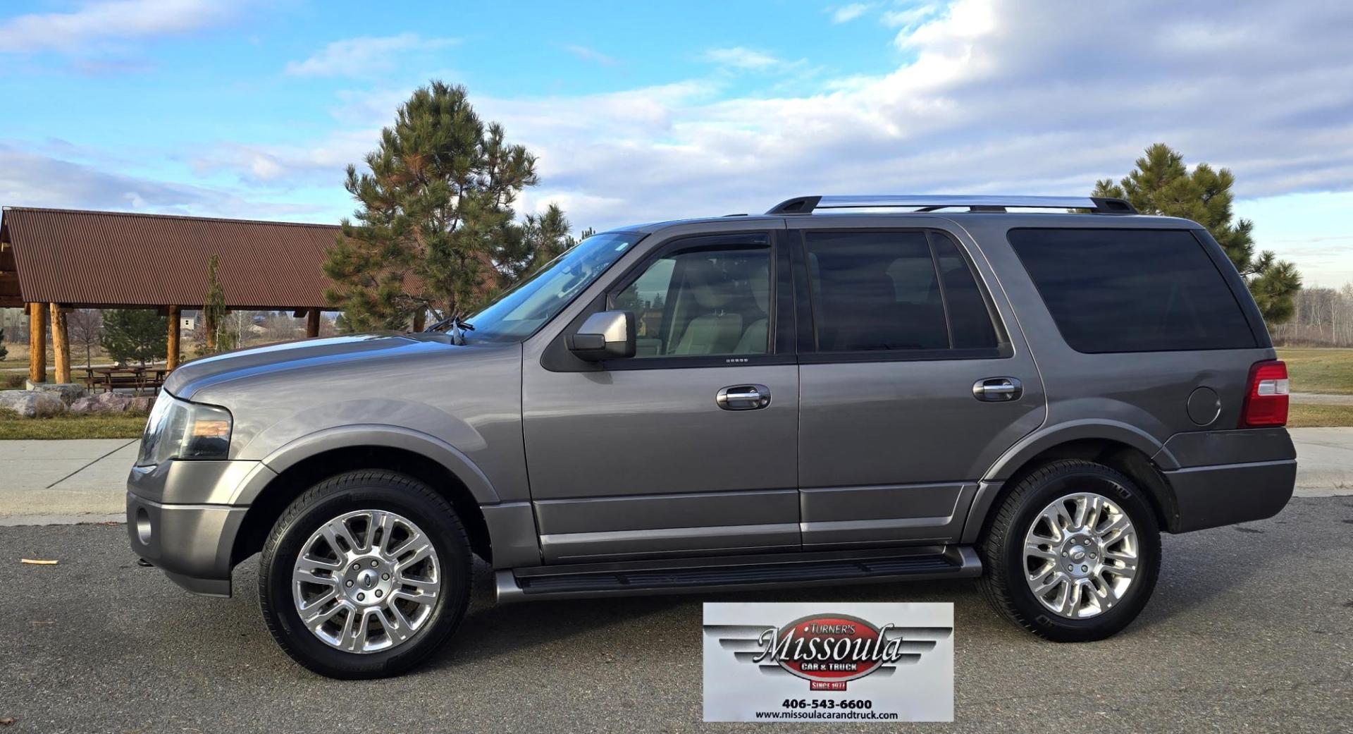 2011 Grey /Tan Ford Expedition Limited 4WD (1FMJU2A50BE) with an 5.4L V8 SOHC 16V FFV engine, 6-Speed Automatic transmission, located at 450 N Russell, Missoula, MT, 59801, (406) 543-6600, 46.874496, -114.017433 - Smooth Driving 4WD SUV. 5.4L V8 Engine. 3rd Row seating. Heated and Cooled Front Seats. Heated Middle Seats. Leather. Power Sunroof. Navigation. Running Boards. Michelin Tires. Remote Start. Bluetooth Phone and Audio. Power Liftgate. - Photo#6