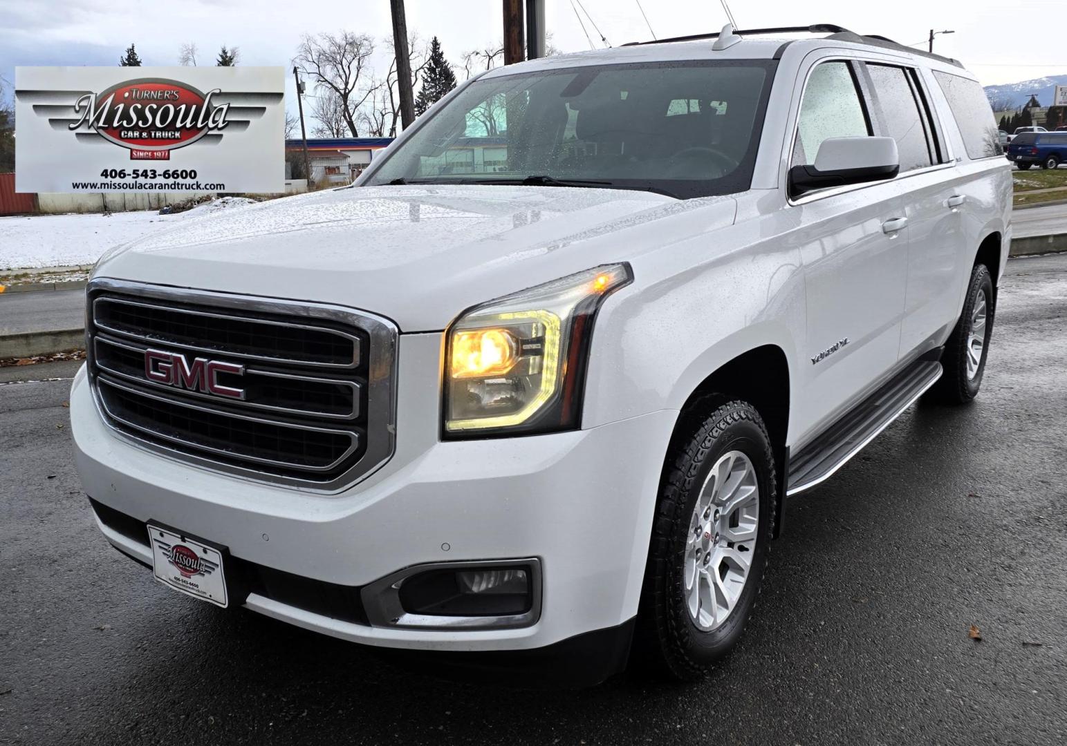 2015 White /Black GMC Yukon XL SLE 1/2 Ton 4WD (1GKS2GEC8FR) with an 5.3L V8 OHV 16V engine, 6-Speed Automatic transmission, located at 450 N Russell, Missoula, MT, 59801, (406) 543-6600, 46.874496, -114.017433 - Very Clean, Great Running Yukon XL 4WD. 5.3L V8. 3rd Row Seating. Power front Seat. Bluetooth Audio and Phone. AM FM XM. Touch Screen. Backup Camera. Front and Rear Climate Control. Running Boards. Towing. Remote Start. - Photo#6