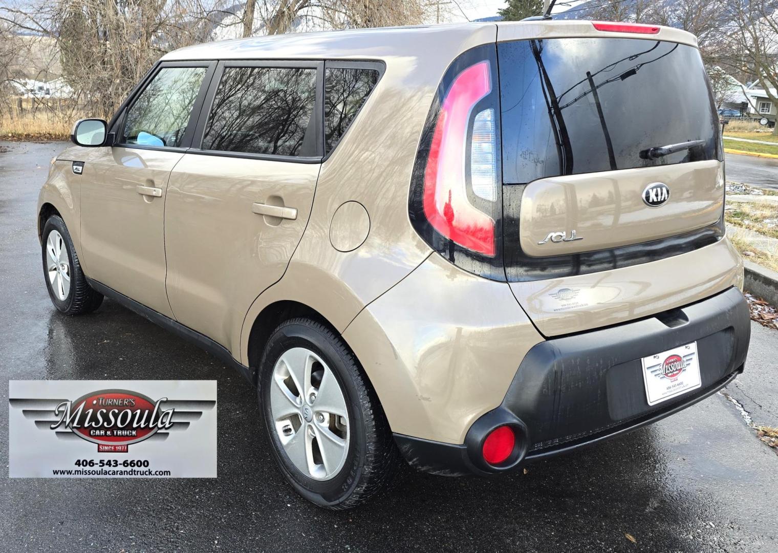 2015 Brown /Black Kia Soul Base (KNDJN2A26F7) with an 1.6L L4 DOHC 16V engine, Automatic transmission, located at 450 N Russell, Missoula, MT, 59801, (406) 543-6600, 46.874496, -114.017433 - High Miles but Runs Amazing. 1.6L I4 Engine. Automatic Transmission. FWD. Air. Cruise. Tilt. AM FM CD. Bluetooth Audio and Phone. Steering Wheel Controls. Very Clean. Because of the miles, we do not offer financing on this vehicle. - Photo#1