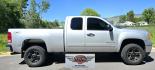 2012 Silver /Black GMC Sierra 2500HD SLE Ext. Cab 4WD (1GT220CG5CZ) with an 6.0L V8 OHV 16V FFV engine, 6-Speed Automatic transmission, located at 450 N Russell, Missoula, MT, 59801, (406) 543-6600, 46.874496, -114.017433 - Very Clean 3/4 Ton 4WD Truck. Beefy 6.0L v8 Engine. 6 Speed Automatic Transmission. Built in Electric Brake. Air. Cruise. Tilt. AM FM CD Player. Aftermarket Wheels. - Photo#1