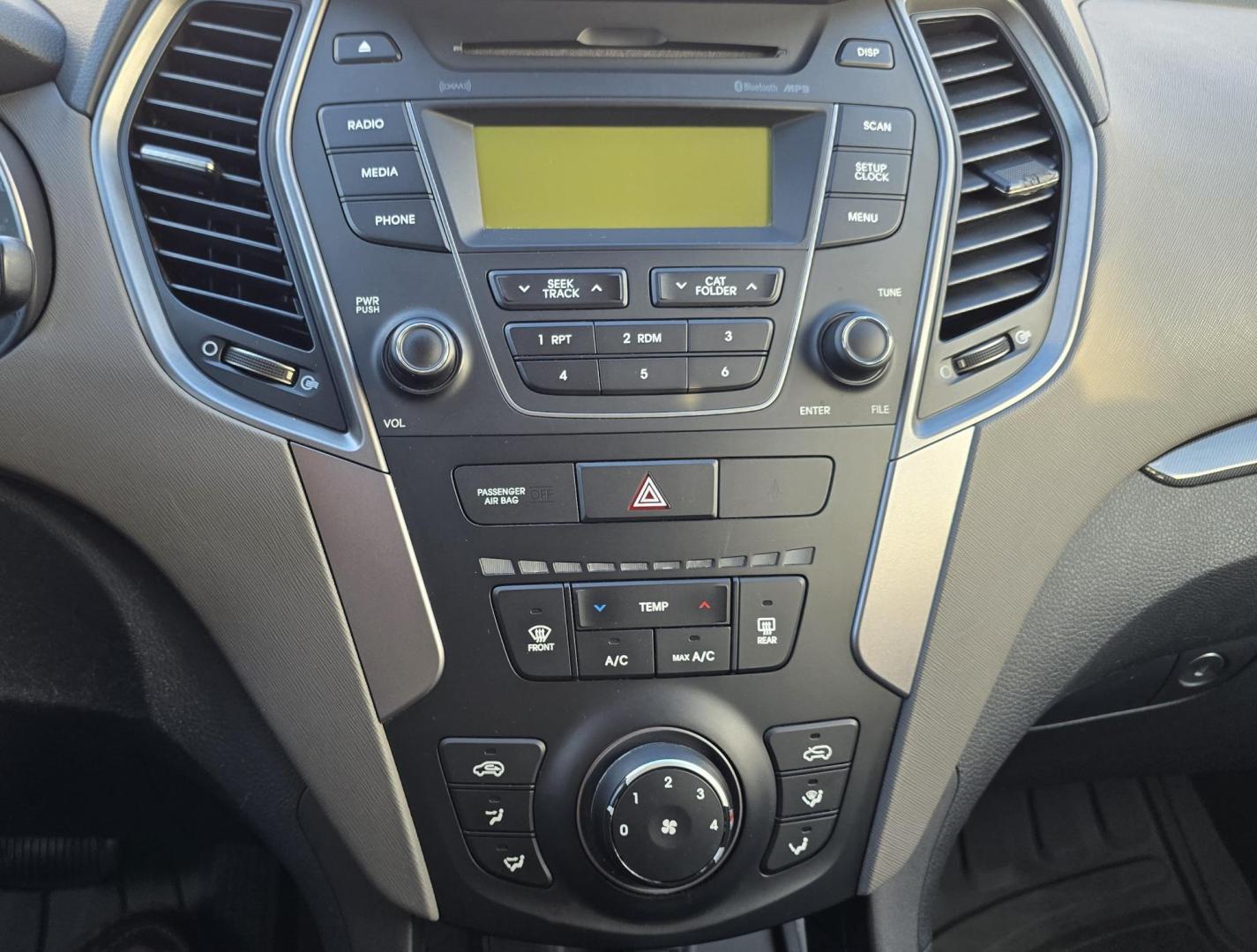 2014 Mineral Gray /Gray Hyundai Santa Fe Sport 2.4 AWD (5XYZTDLB5EG) with an 2.4L L4 DOHC 16V engine, 6-Speed Automatic transmission, located at 450 N Russell, Missoula, MT, 59801, (406) 543-6600, 46.874496, -114.017433 - Great Running FWD SUV Not all wheel drive. 2.4L I4 Engine. Automatic Transmission. Air. Cruise. Tilt. Power Windows and Locks. AM FM CD Player. Bluetooth Audio and Phone. Towing. Has a fair size scratch on the front left fender. - Photo#13