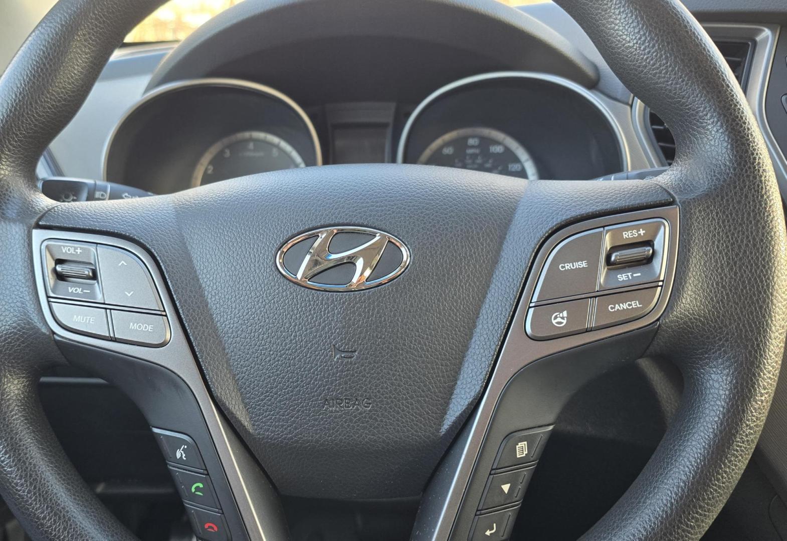 2014 Mineral Gray /Gray Hyundai Santa Fe Sport 2.4 AWD (5XYZTDLB5EG) with an 2.4L L4 DOHC 16V engine, 6-Speed Automatic transmission, located at 450 N Russell, Missoula, MT, 59801, (406) 543-6600, 46.874496, -114.017433 - Great Running FWD SUV Not all wheel drive. 2.4L I4 Engine. Automatic Transmission. Air. Cruise. Tilt. Power Windows and Locks. AM FM CD Player. Bluetooth Audio and Phone. Towing. Has a fair size scratch on the front left fender. - Photo#16