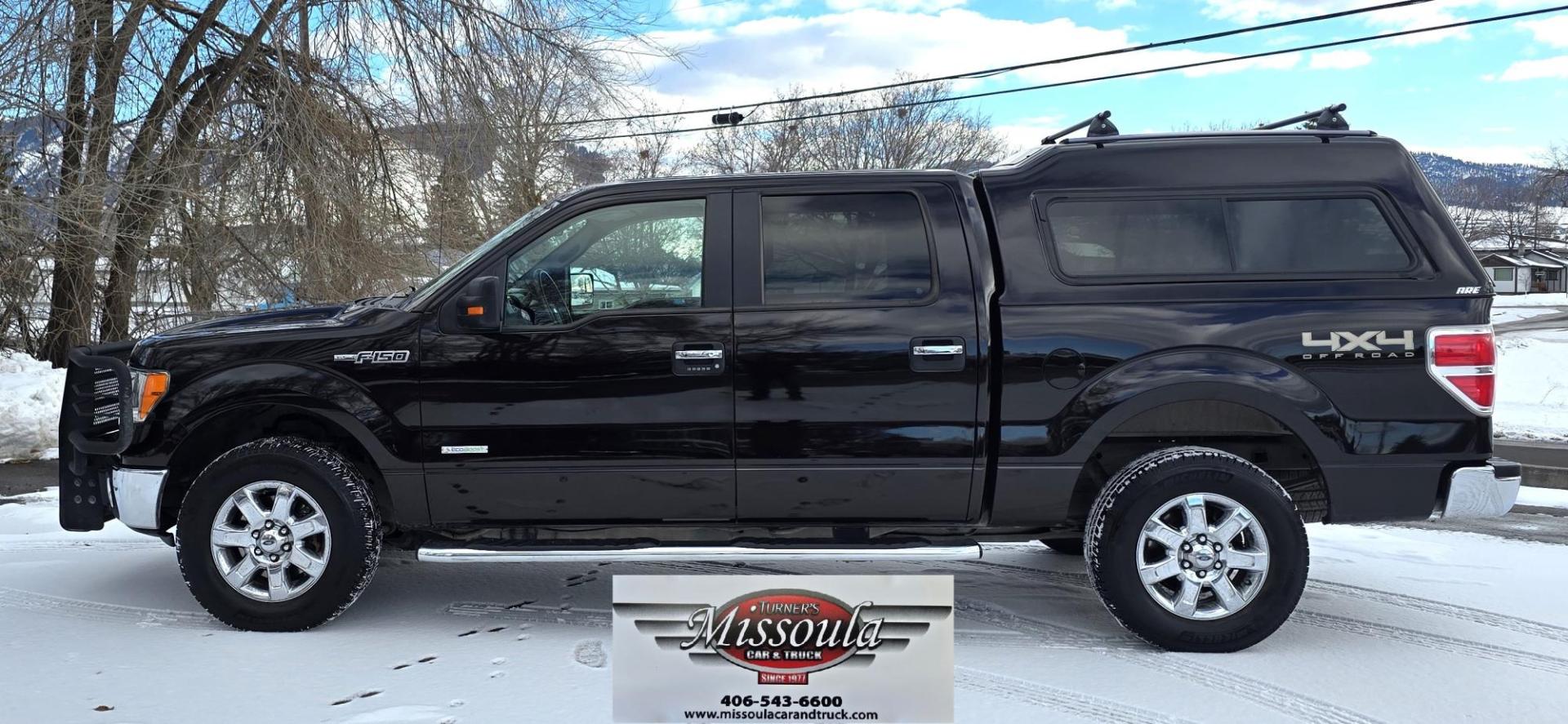 2013 Brown /Tan Ford F-150 XLT SuperCrew 5.5-ft. Bed 4WD (1FTFW1ET8DF) with an 3.5L V6 TURBO engine, 6-Speed Automatic transmission, located at 450 N Russell, Missoula, MT, 59801, (406) 543-6600, 46.874496, -114.017433 - Beautiful Kodiak Brown Ford F150 XLT 4WD. 3.5L Eco V6. Matching Topper. Running Boards, Grill Guard. Air. Cruise. Tilt. Bluetooth. AM FM XM. Backup Camera. Super Clean. - Photo#0