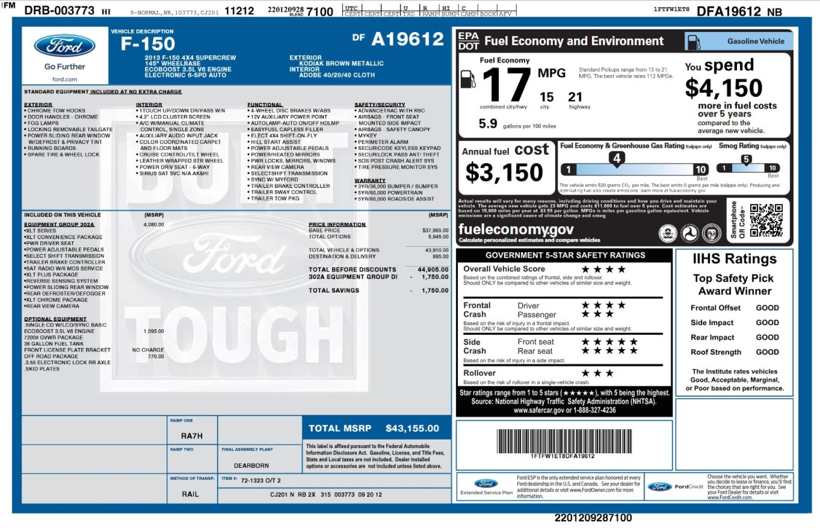 2013 Brown /Tan Ford F-150 XLT SuperCrew 5.5-ft. Bed 4WD (1FTFW1ET8DF) with an 3.5L V6 TURBO engine, 6-Speed Automatic transmission, located at 450 N Russell, Missoula, MT, 59801, (406) 543-6600, 46.874496, -114.017433 - Beautiful Kodiak Brown Ford F150 XLT 4WD. 3.5L Eco V6. Matching Topper. Running Boards, Grill Guard. Air. Cruise. Tilt. Bluetooth. AM FM XM. Backup Camera. Super Clean. - Photo#19