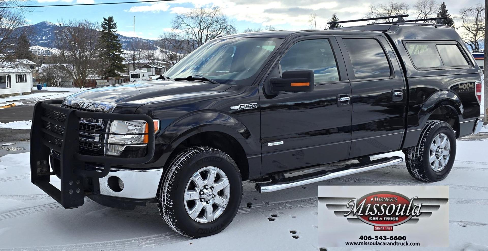 2013 Brown /Tan Ford F-150 XLT SuperCrew 5.5-ft. Bed 4WD (1FTFW1ET8DF) with an 3.5L V6 TURBO engine, 6-Speed Automatic transmission, located at 450 N Russell, Missoula, MT, 59801, (406) 543-6600, 46.874496, -114.017433 - Beautiful Kodiak Brown Ford F150 XLT 4WD. 3.5L Eco V6. Matching Topper. Running Boards, Grill Guard. Air. Cruise. Tilt. Bluetooth. AM FM XM. Backup Camera. Super Clean. - Photo#2