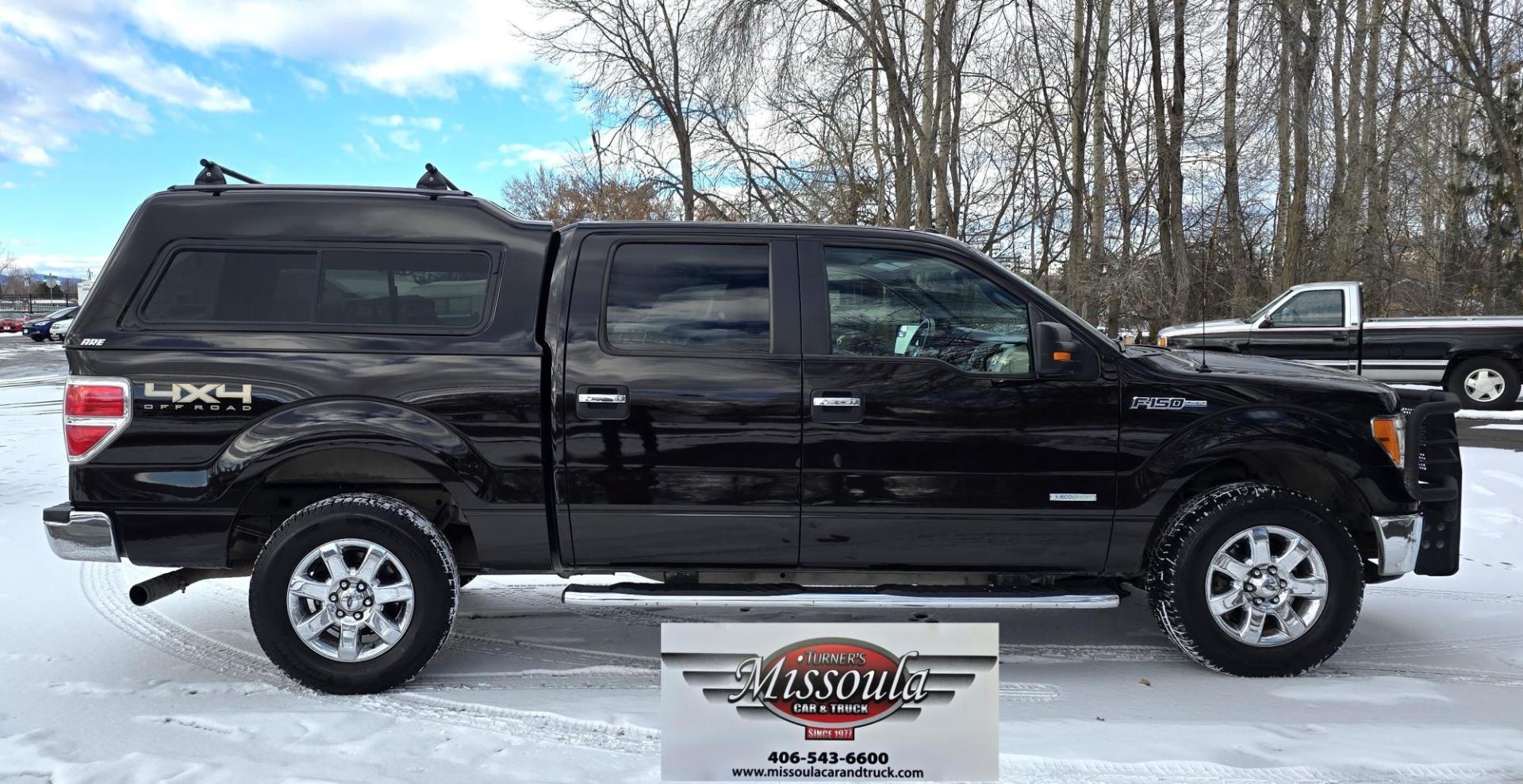 2013 Brown /Tan Ford F-150 XLT SuperCrew 5.5-ft. Bed 4WD (1FTFW1ET8DF) with an 3.5L V6 TURBO engine, 6-Speed Automatic transmission, located at 450 N Russell, Missoula, MT, 59801, (406) 543-6600, 46.874496, -114.017433 - Beautiful Kodiak Brown Ford F150 XLT 4WD. 3.5L Eco V6. Matching Topper. Running Boards, Grill Guard. Air. Cruise. Tilt. Bluetooth. AM FM XM. Backup Camera. Super Clean. - Photo#1
