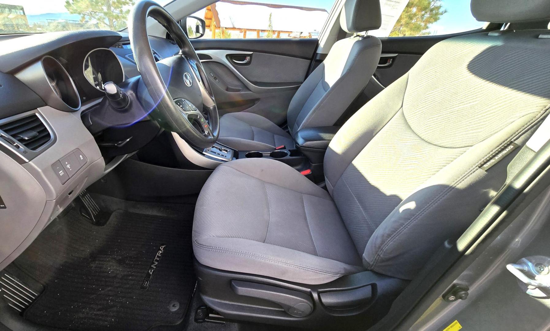 2013 Grey /Gray Hyundai Elantra GLS A/T (KMHDH4AEXDU) with an 1.8L L4 DOHC 16V engine, 6-Speed Automatic transmission, located at 450 N Russell, Missoula, MT, 59801, (406) 543-6600, 46.874496, -114.017433 - Front Wheel Drive Sedan. Excellent Fuel Economy. 1.8L I4 Engine. Automatic Transmission. Air. Cruise. Tilt. Heated Seats. AM FM CD. Bluetooth Audio and Phone. New BF Goodrich Tires. - Photo#9