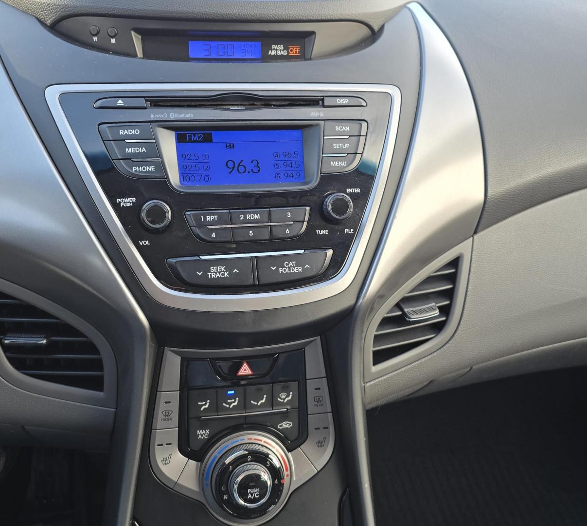 2013 Grey /Gray Hyundai Elantra GLS A/T (KMHDH4AEXDU) with an 1.8L L4 DOHC 16V engine, 6-Speed Automatic transmission, located at 450 N Russell, Missoula, MT, 59801, (406) 543-6600, 46.874496, -114.017433 - Front Wheel Drive Sedan. Excellent Fuel Economy. 1.8L I4 Engine. Automatic Transmission. Air. Cruise. Tilt. Heated Seats. AM FM CD. Bluetooth Audio and Phone. New BF Goodrich Tires. - Photo#15