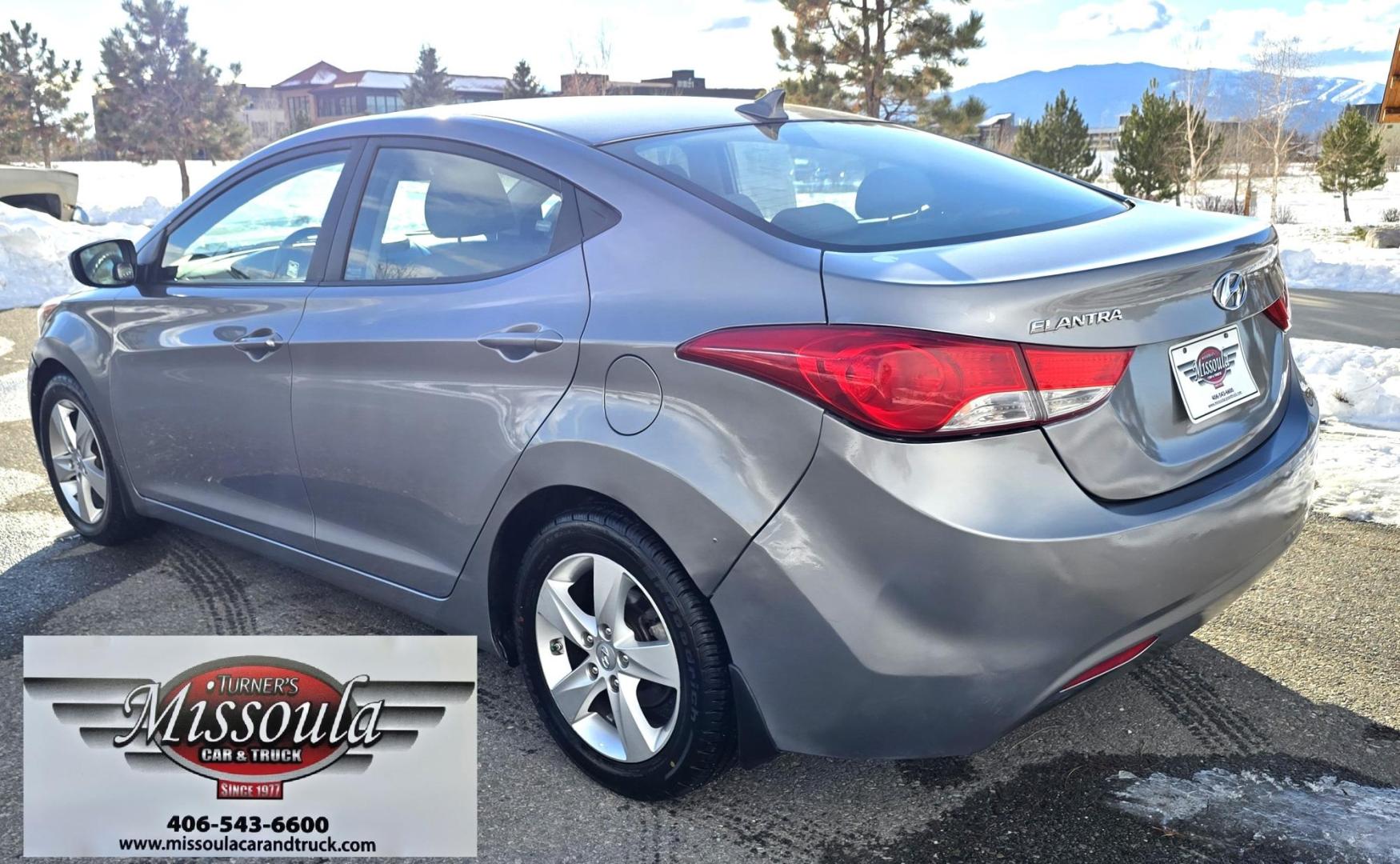 2013 Grey /Gray Hyundai Elantra GLS A/T (KMHDH4AEXDU) with an 1.8L L4 DOHC 16V engine, 6-Speed Automatic transmission, located at 450 N Russell, Missoula, MT, 59801, (406) 543-6600, 46.874496, -114.017433 - Front Wheel Drive Sedan. Excellent Fuel Economy. 1.8L I4 Engine. Automatic Transmission. Air. Cruise. Tilt. Heated Seats. AM FM CD. Bluetooth Audio and Phone. New BF Goodrich Tires. - Photo#4