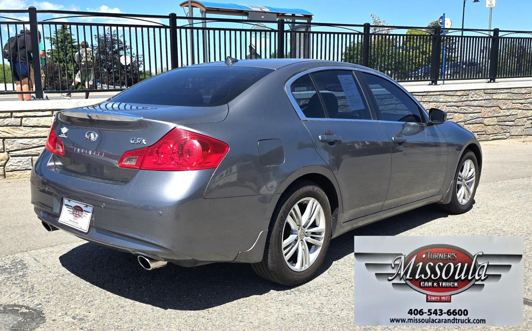 2012 Grey /Black Infiniti G Sedan 37x AWD (JN1CV6AR5CM) with an 3.7L V6 DOHC 24V engine, 5-Speed Automatic transmission, located at 450 N Russell, Missoula, MT, 59801, (406) 543-6600, 46.874496, -114.017433 - Photo#1