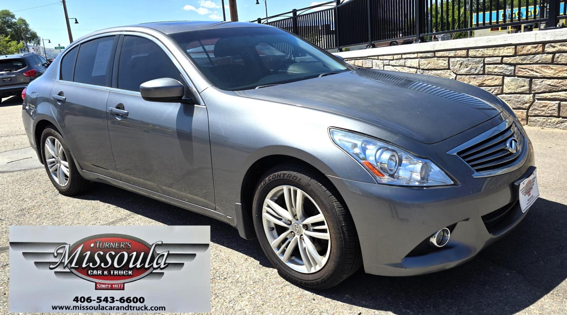 2012 Grey /Black Infiniti G Sedan 37x AWD (JN1CV6AR5CM) with an 3.7L V6 DOHC 24V engine, 5-Speed Automatic transmission, located at 450 N Russell, Missoula, MT, 59801, (406) 543-6600, 46.874496, -114.017433 - Photo#4